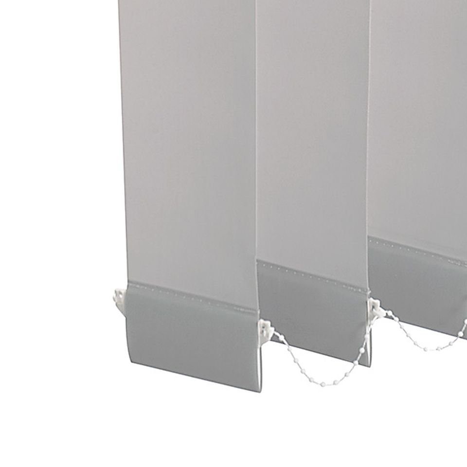 Lamellenvorhang Lamellenvorhang 89mm Komplettset grau verdunkelnd Vertikaljalousie, ventanara