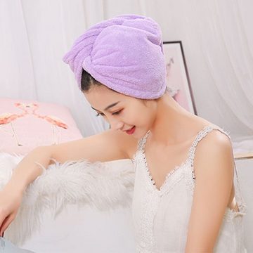 LENBEST Handtücher Handtuch Saugfähig Trocknen Langer Stil Turban Haarkappe Kopfhandtuch