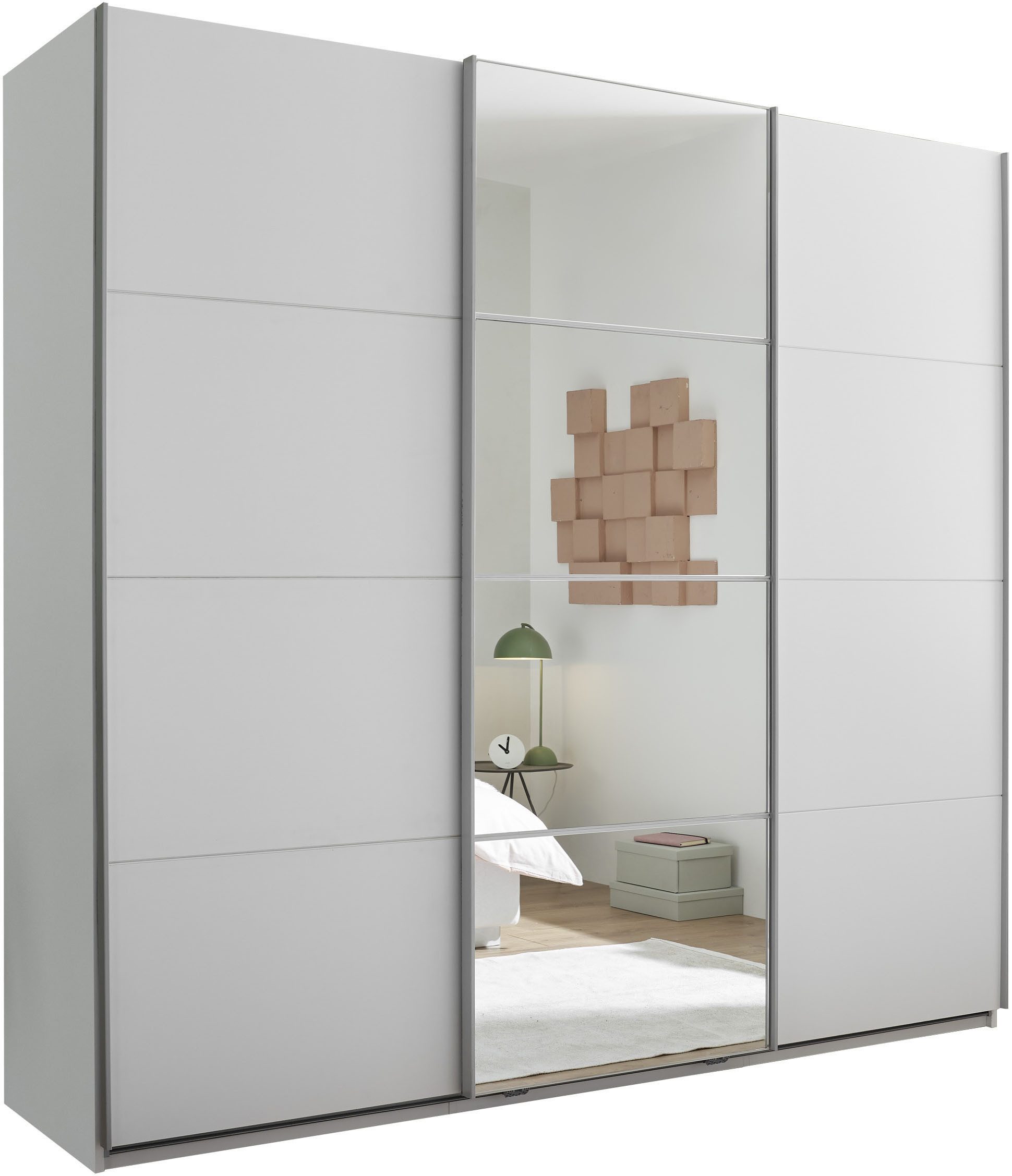 Schlafkontor Schwebetürenschrank Carano Kleiderschrank, Schiebetürenschrank mit Spiegeltür