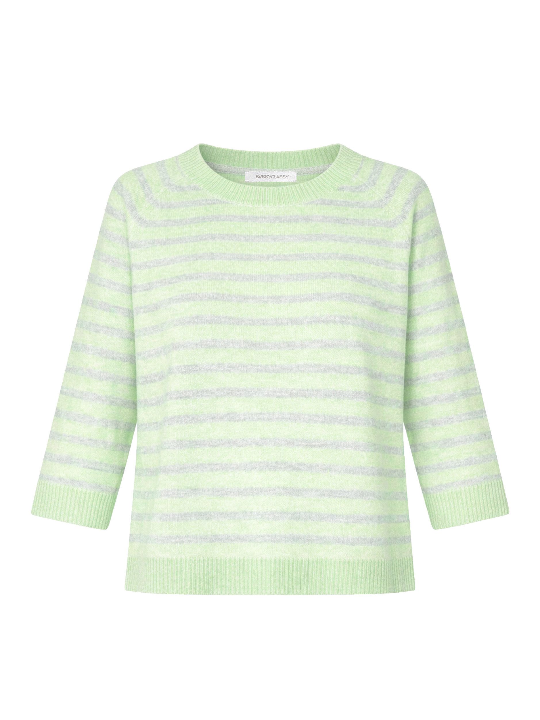 SASSYCLASSY Strickpullover Gestreiftes Strickoberteil für Damen Weicher Pul günstig online kaufen