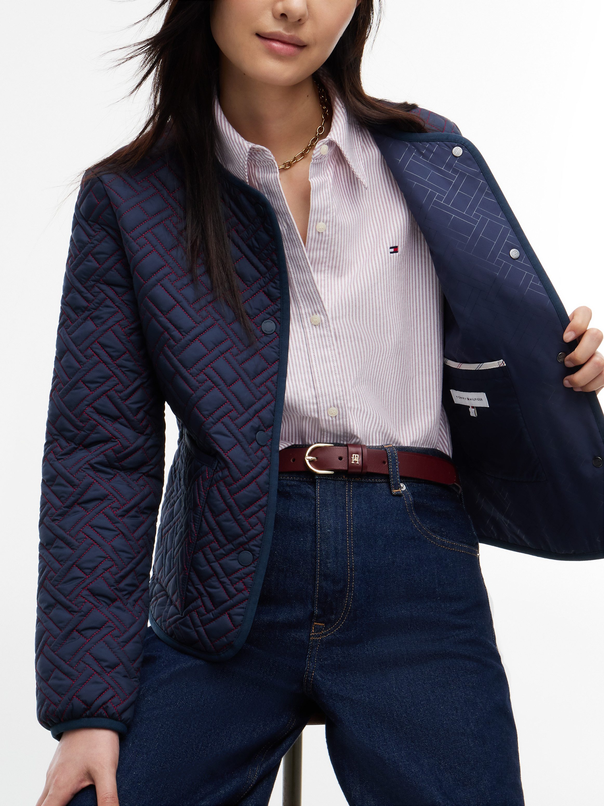 Tommy Hilfiger Steppjacke QUILTED LINER JACKET Kunstfaser