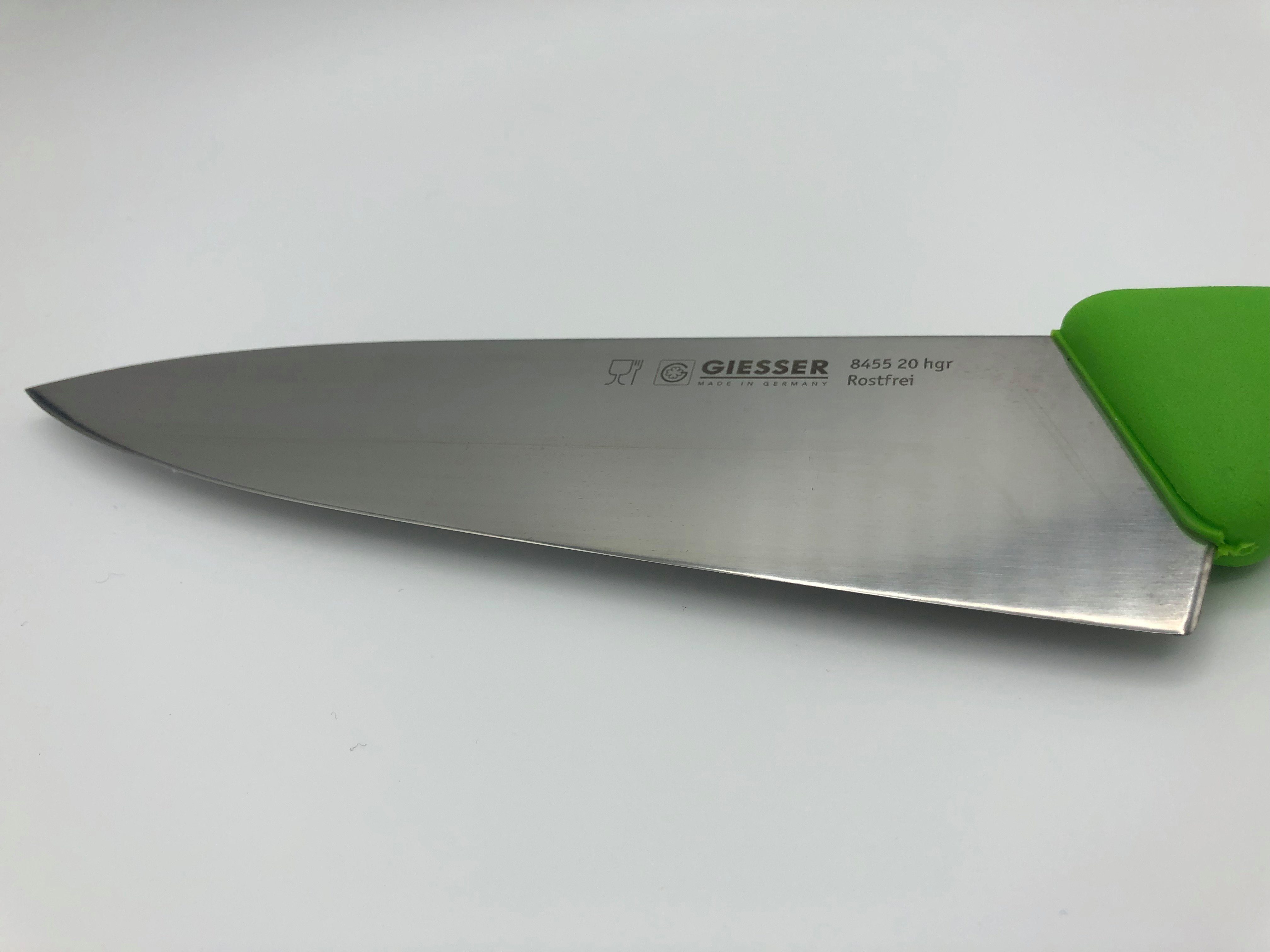Kochmesser Messer 8455, Küchenmesser hellgrün scharf, Handabzug, Giesser jede Form, Ideal Küche Rostfrei, breit breite für