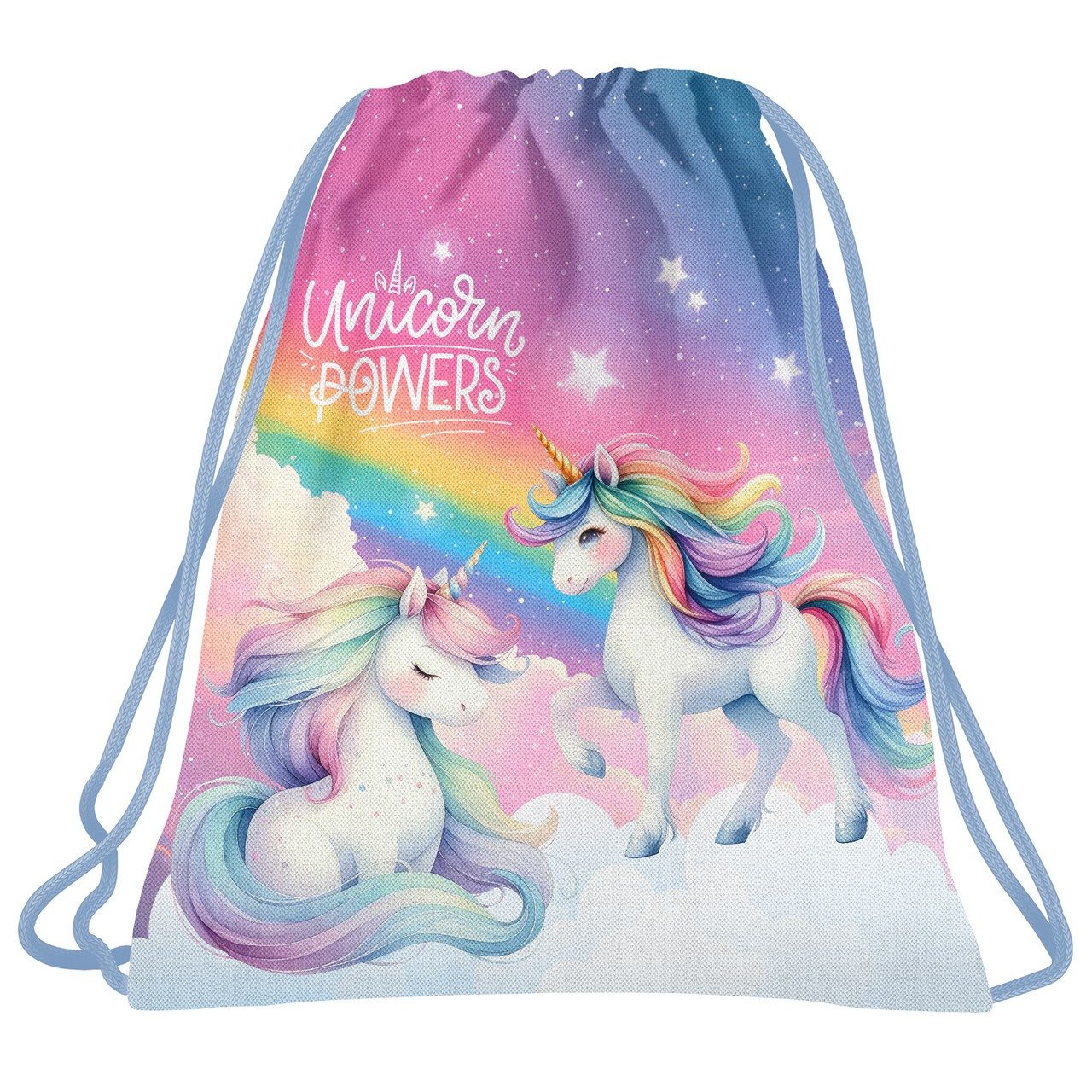 DERFORM Turnbeutel Einhorn Kinder Sportbeutel Rucksack Sporttasche blau Unicorn (1-tlg)