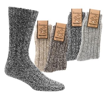 TippTexx 24 Norwegersocken 2 Paar superweiche Norweger-Socken Wollsocken für Damen & Herren