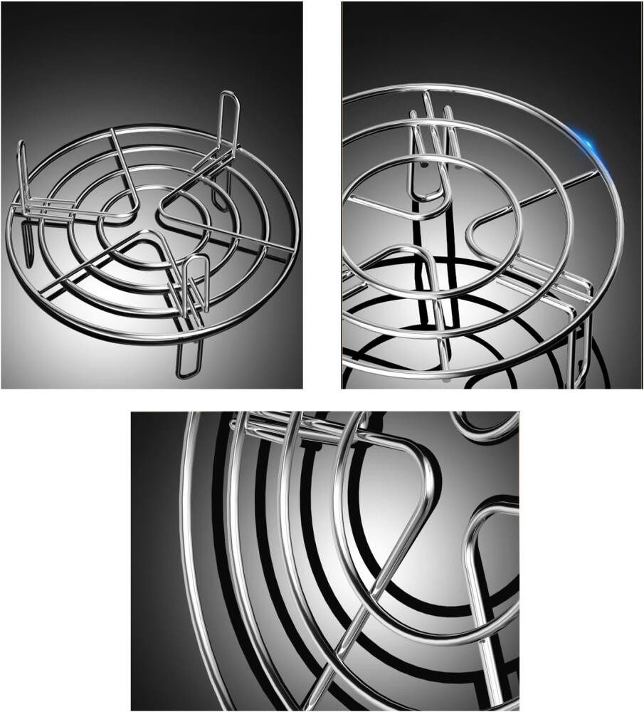 FELIXLEO Backblech Edelstahl Dampfrost Rund 23cm Kochgitter Abkühlgitter Kuchengitter, (1-St) – Bild 4 von 4