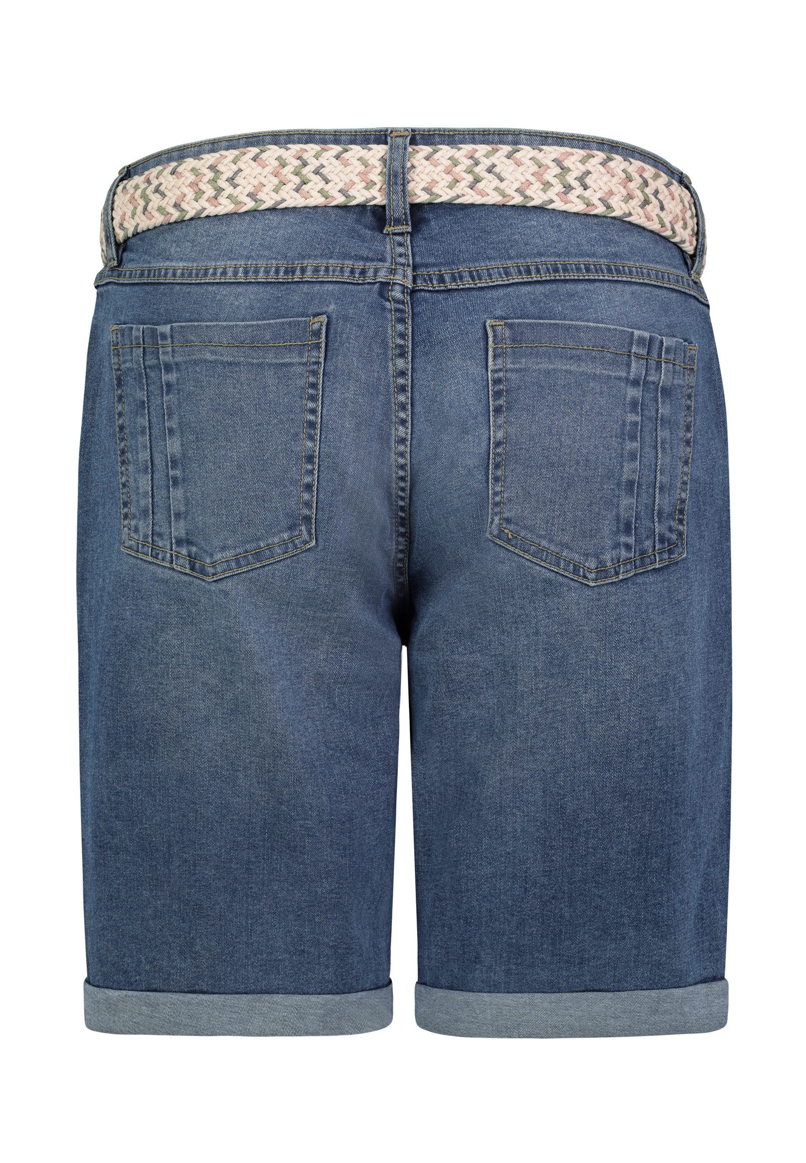 SUBLEVEL Jeansbermudas Damen Jeansbermuda mit schönem Gürtel Sommerhose, De günstig online kaufen