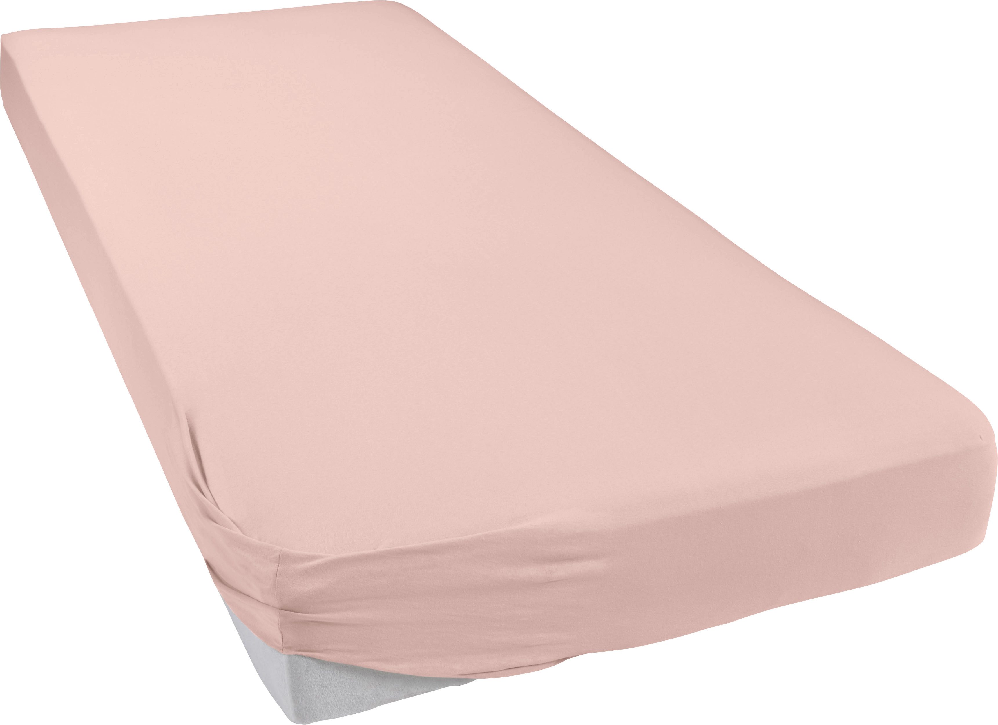 bellana Spannbettlaken bellana Aqua mit Elasthan, 160 g/m², Jersey-Elasthan, Gummizug: rundum, (1 Stück), Spannbetttuch für Matratzen bis 35cm Höhe, bügelfrei, faltenfrei