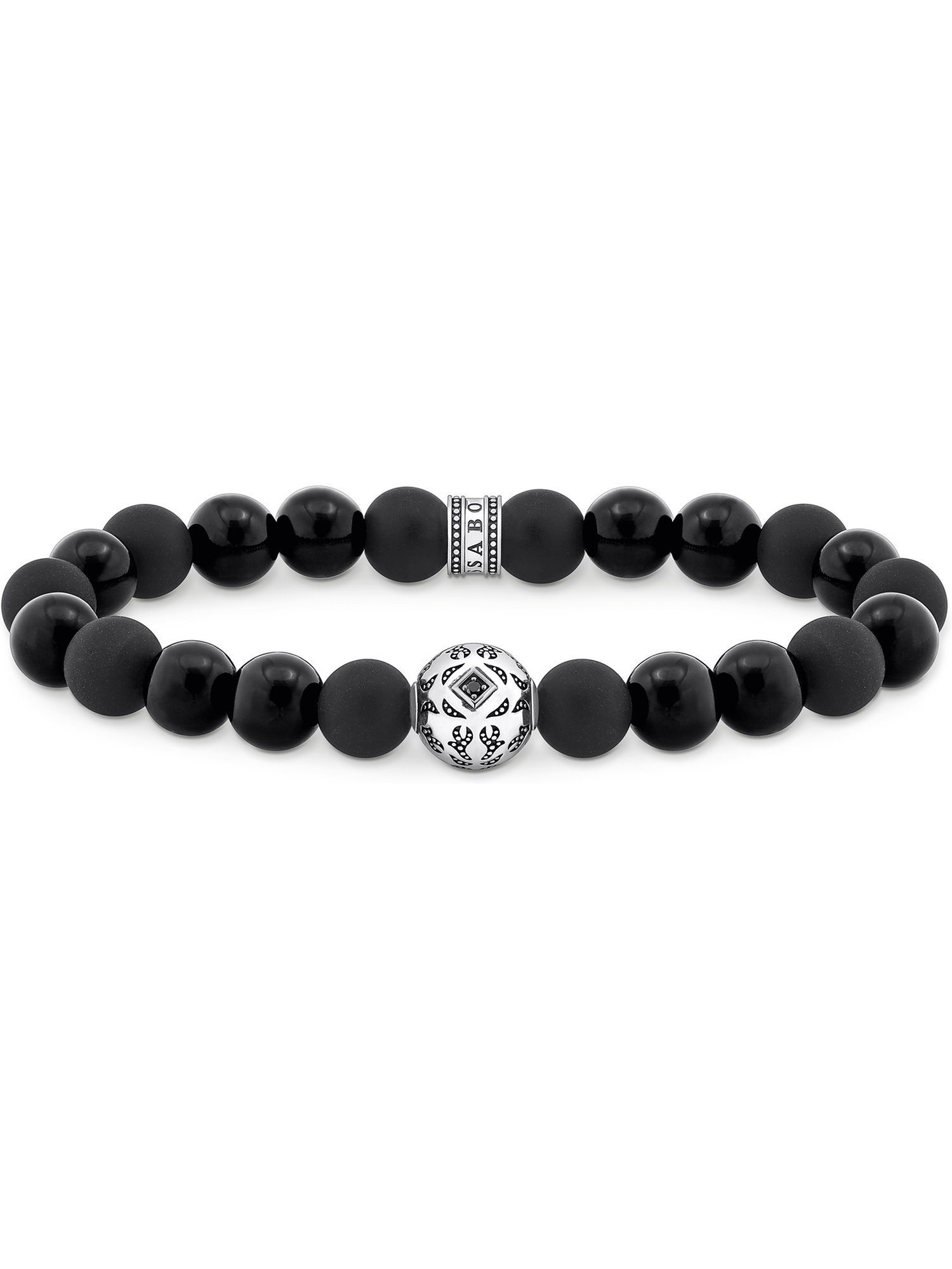 THOMAS SABO Silberarmband Thomas Sabo Unisex-Armband 925er Silber Obsidian, Modern