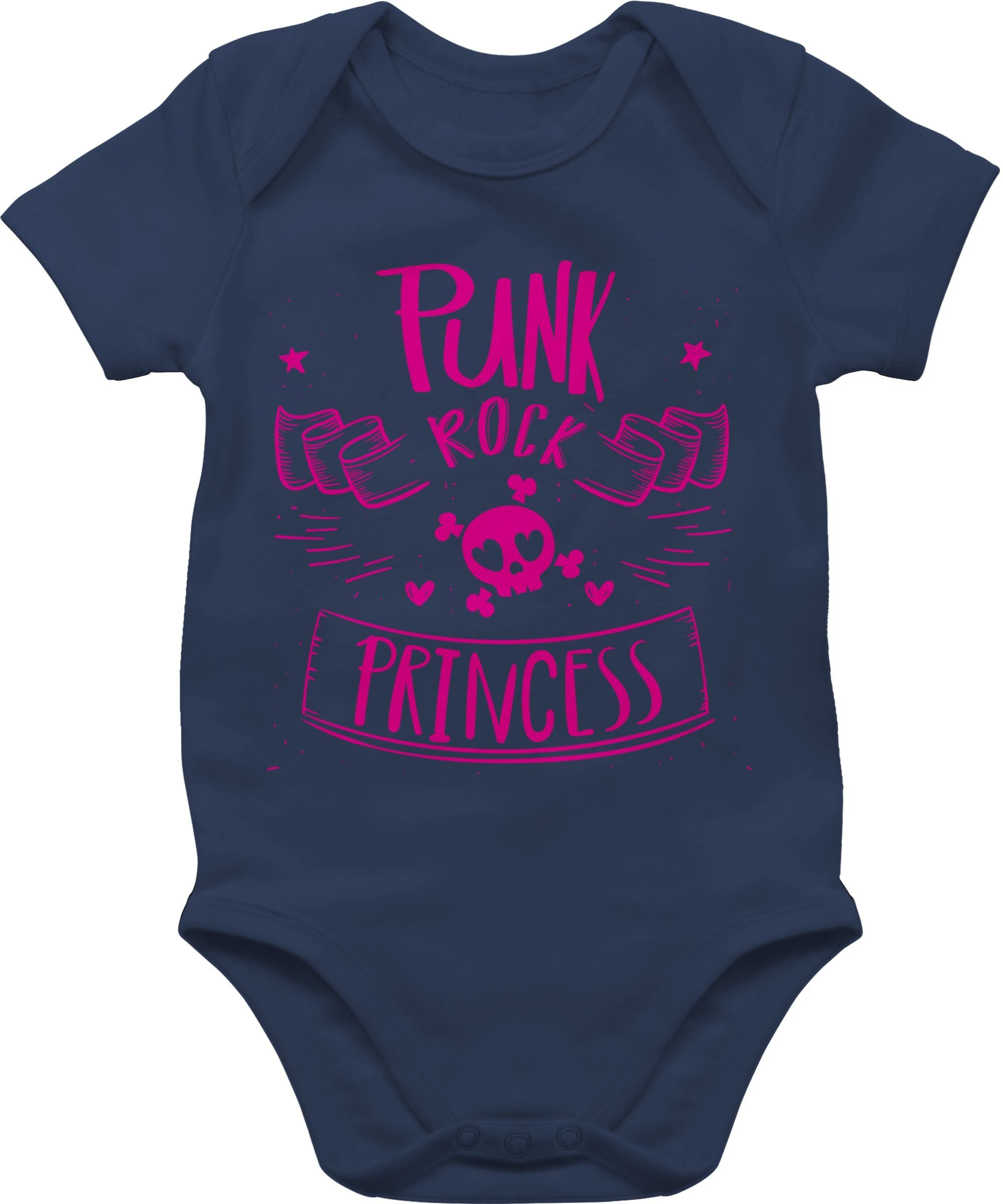 Shirtracer Shirtbody Punk 3 Princess Sprüche Navy Rock Blau Baby