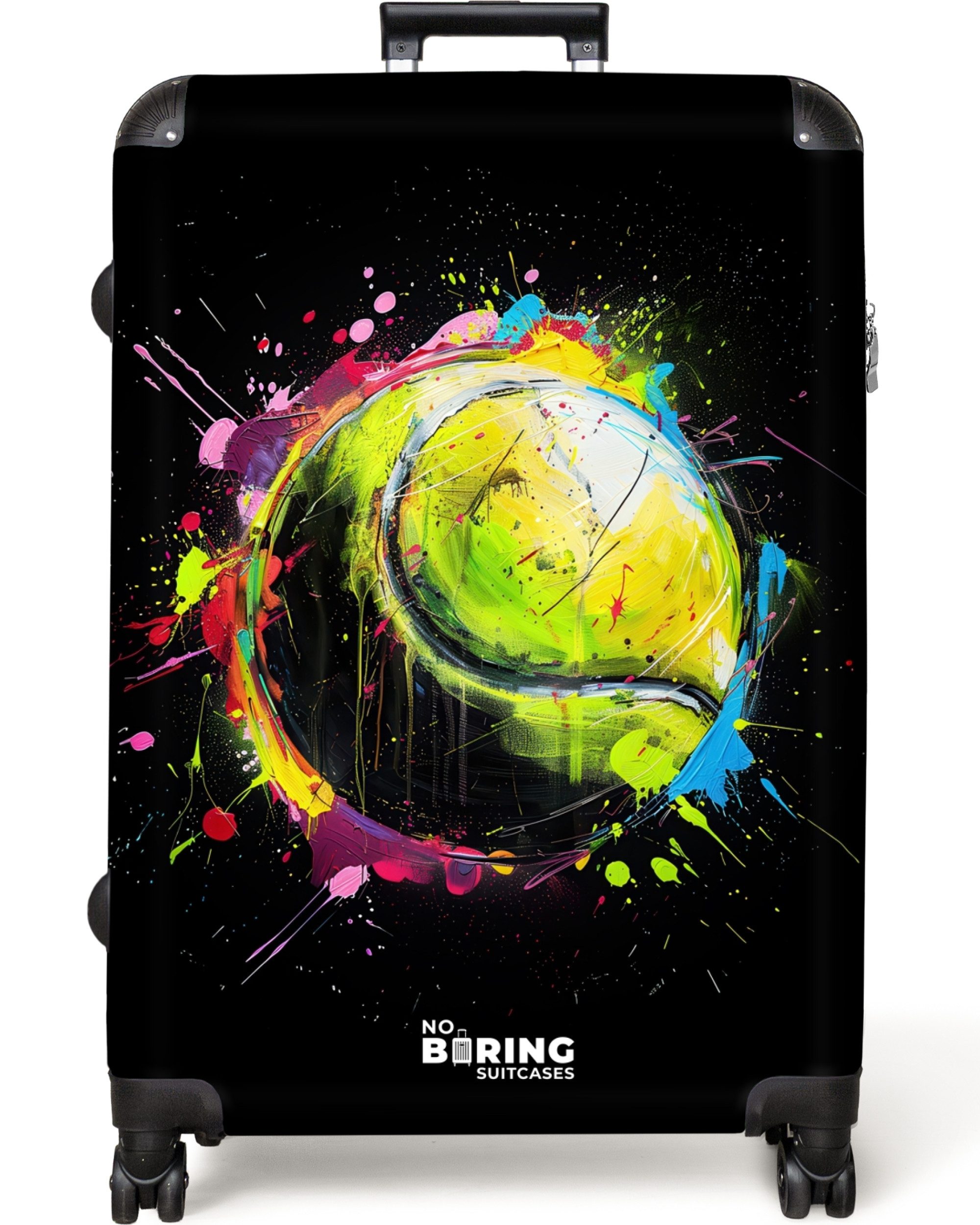 NoBoringSuitcases.com© Hartschalen-Trolley Tennisball mit Graffiti 77 günstig online kaufen