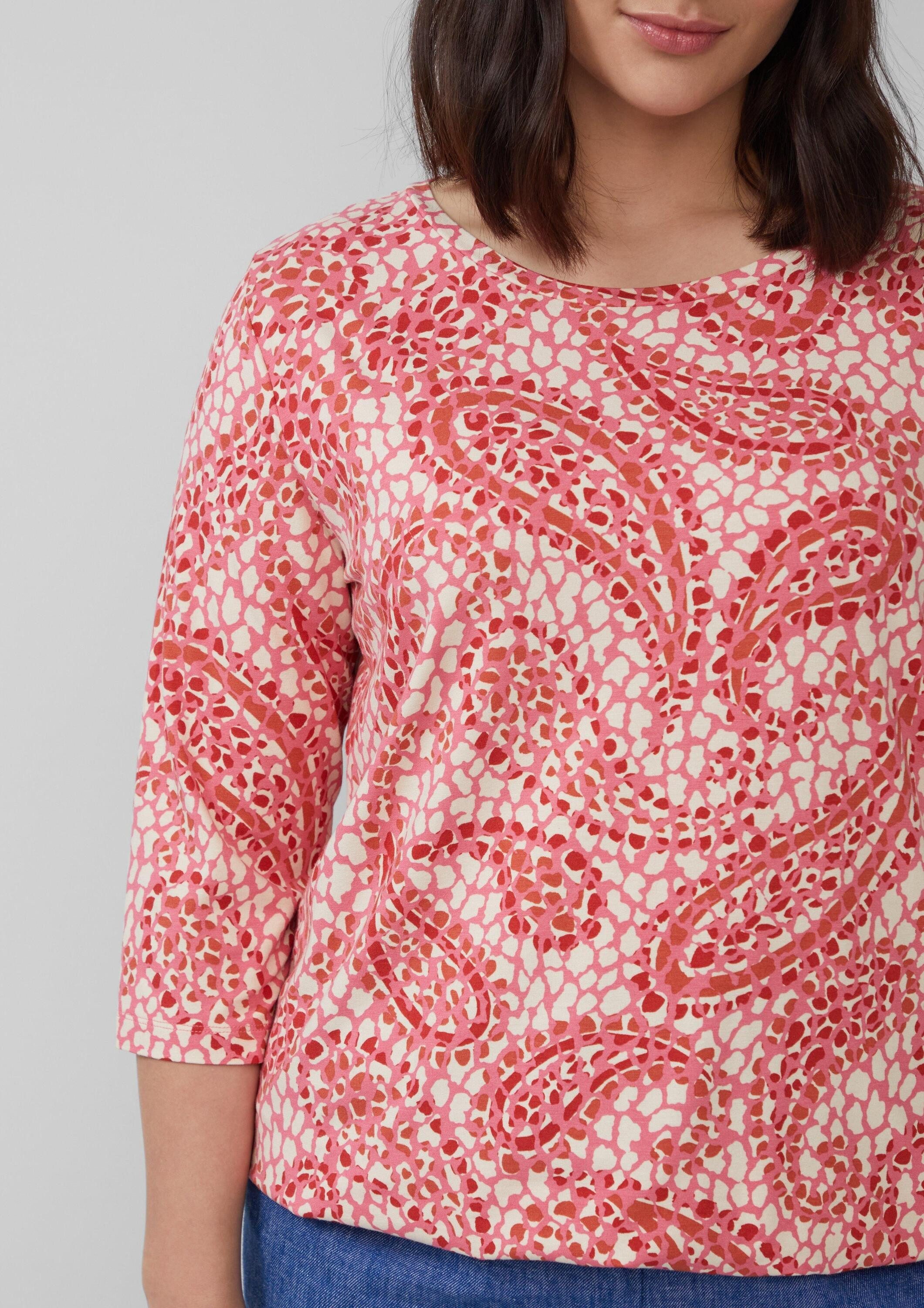 s.Oliver 3/4-Arm-Shirt T-Shirt Shirt aus Viskosestretch in O-Shape