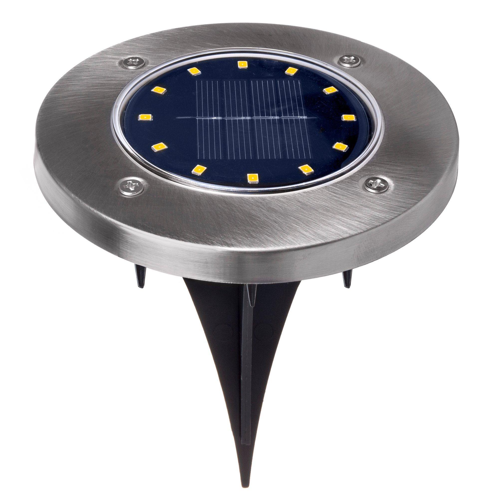 Maclean LED Gartenleuchte MCE318, LED Solar Bodenleuchten mit Erdspieß