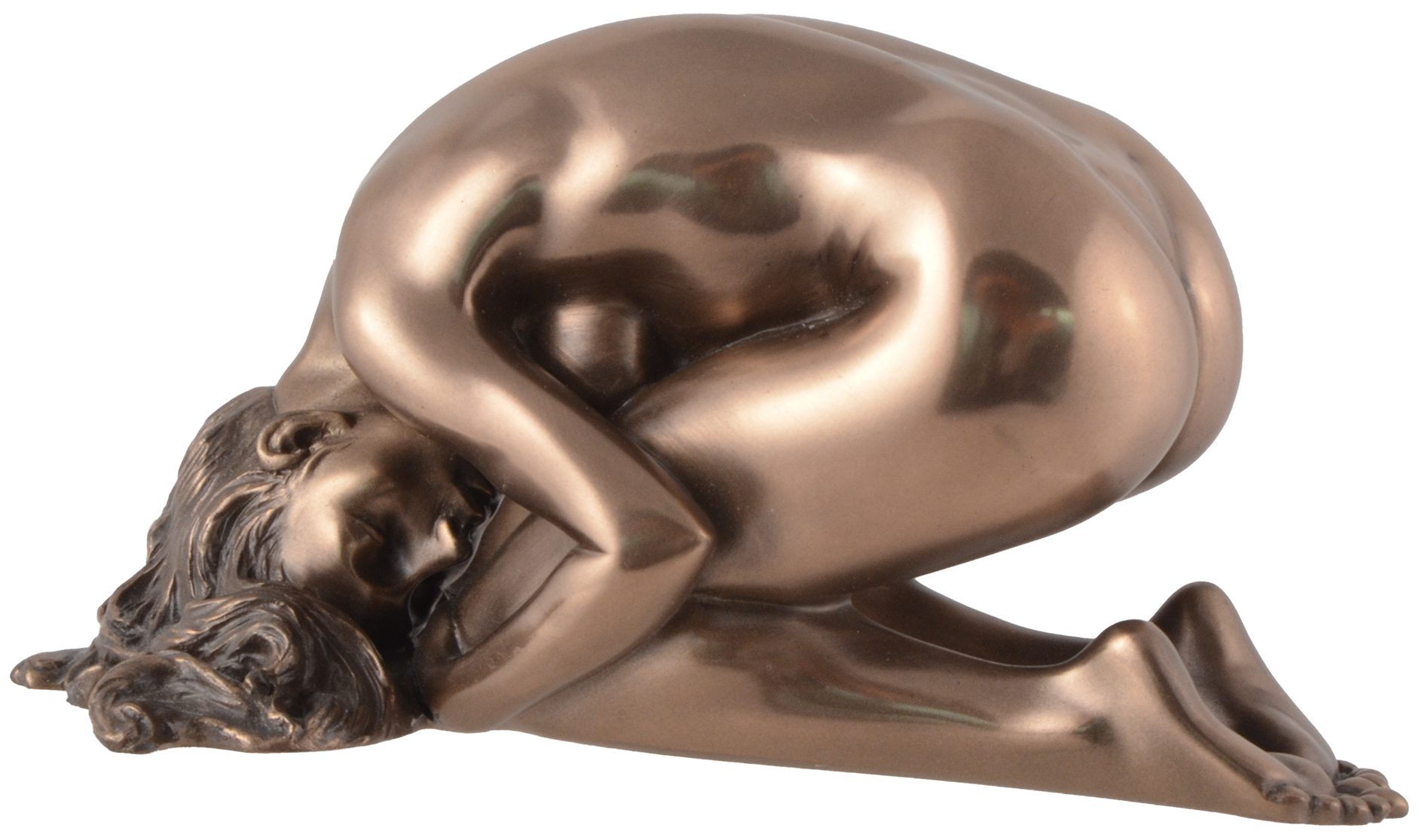 Gmbh bronziert, Nackte Kowtow von Akt - 15x8x8cm direct Dekofigur LxBxH: Dienerin Veronese, Vogler Hand ca. in by Pose kniend