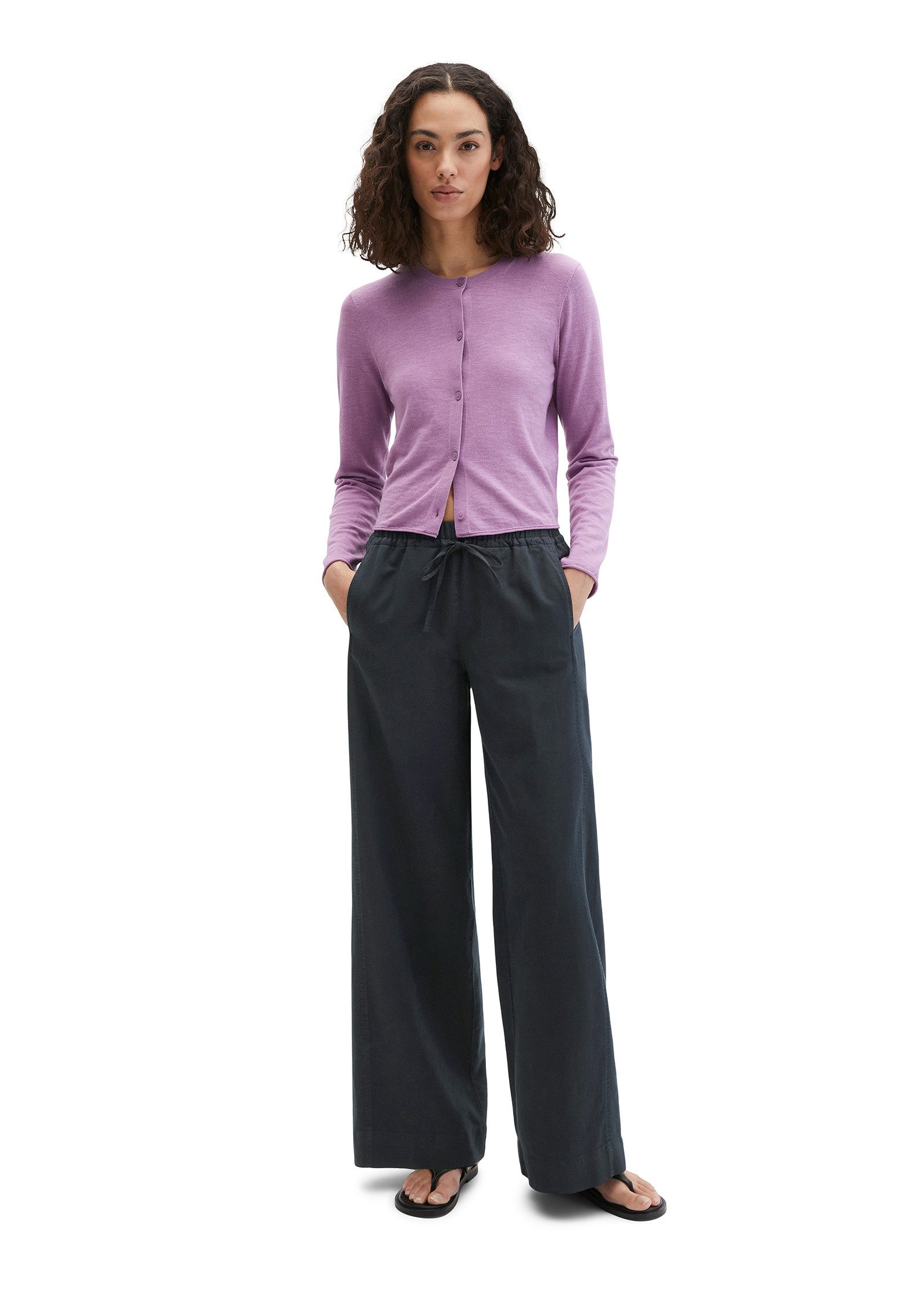 Marc O'Polo Cardigan regular aus Organic Cotton-Leinen-Mix – Bild 5 von 5
