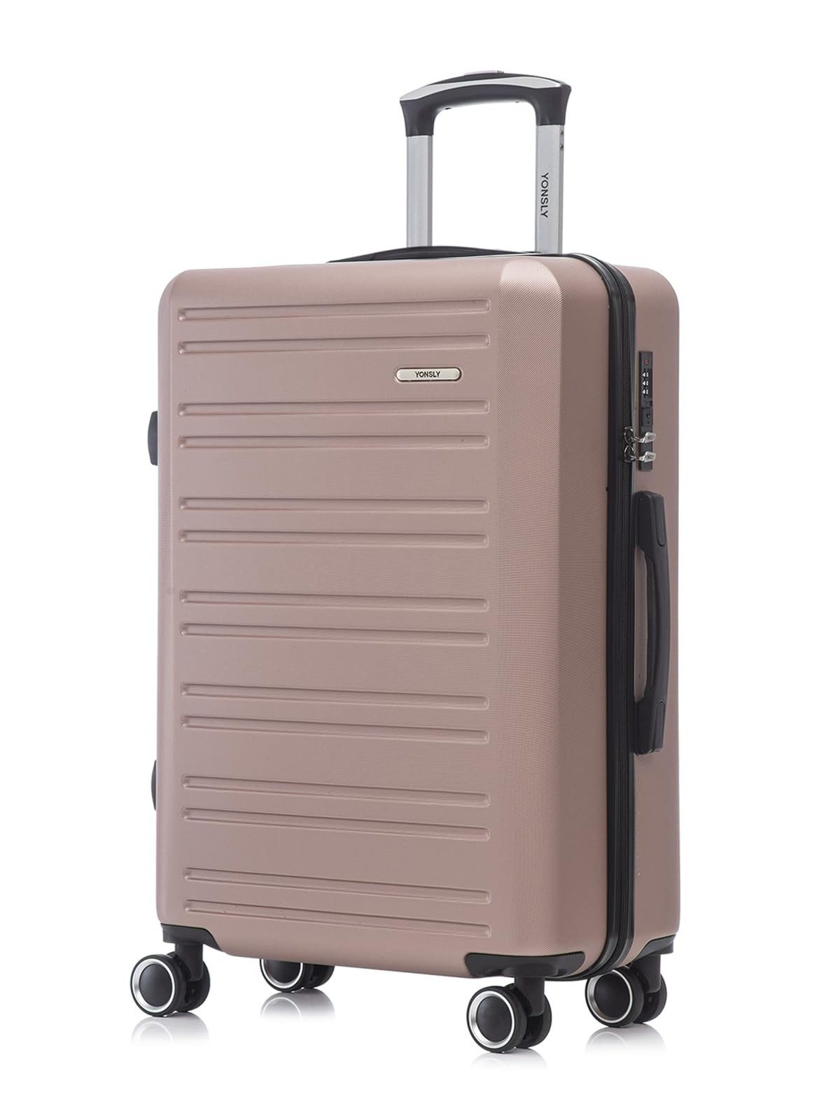 YONSLY Koffer Trolley Reisekoffer, Handgepäck Kabinenkoffer mit Zahlenschloss, 4 Rollen, Wasserabweisend Stoßfest Robust