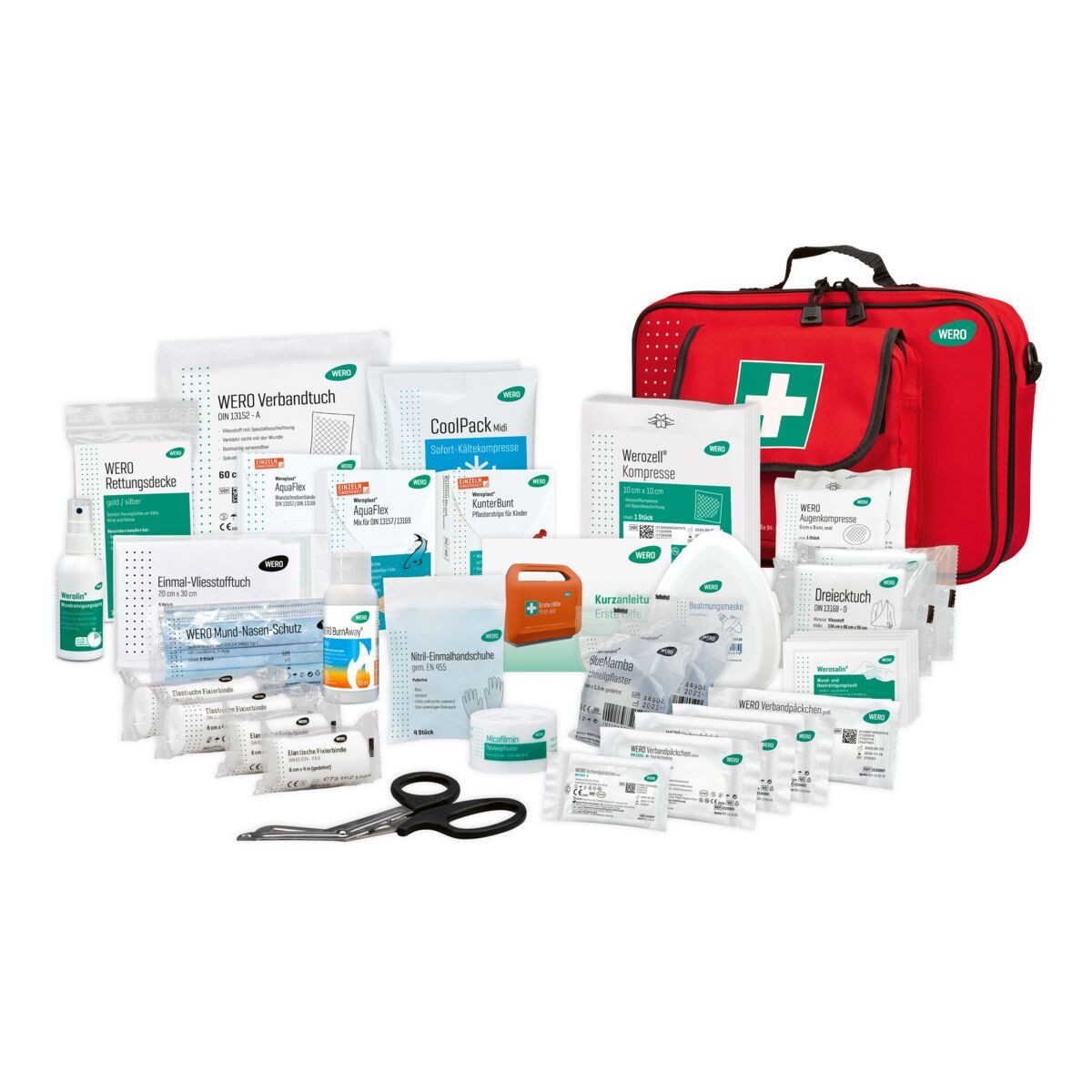 WERO Erste-Hilfe-Set Sanitätstasche Schwimmbad - Sonderfüllung inkl. DIN 13157