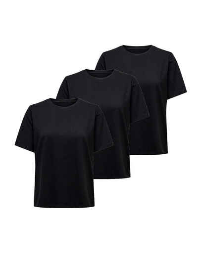 ONLY T-Shirt Only Damen Basic T-Shirts Only Top kurz-arm Rundhals