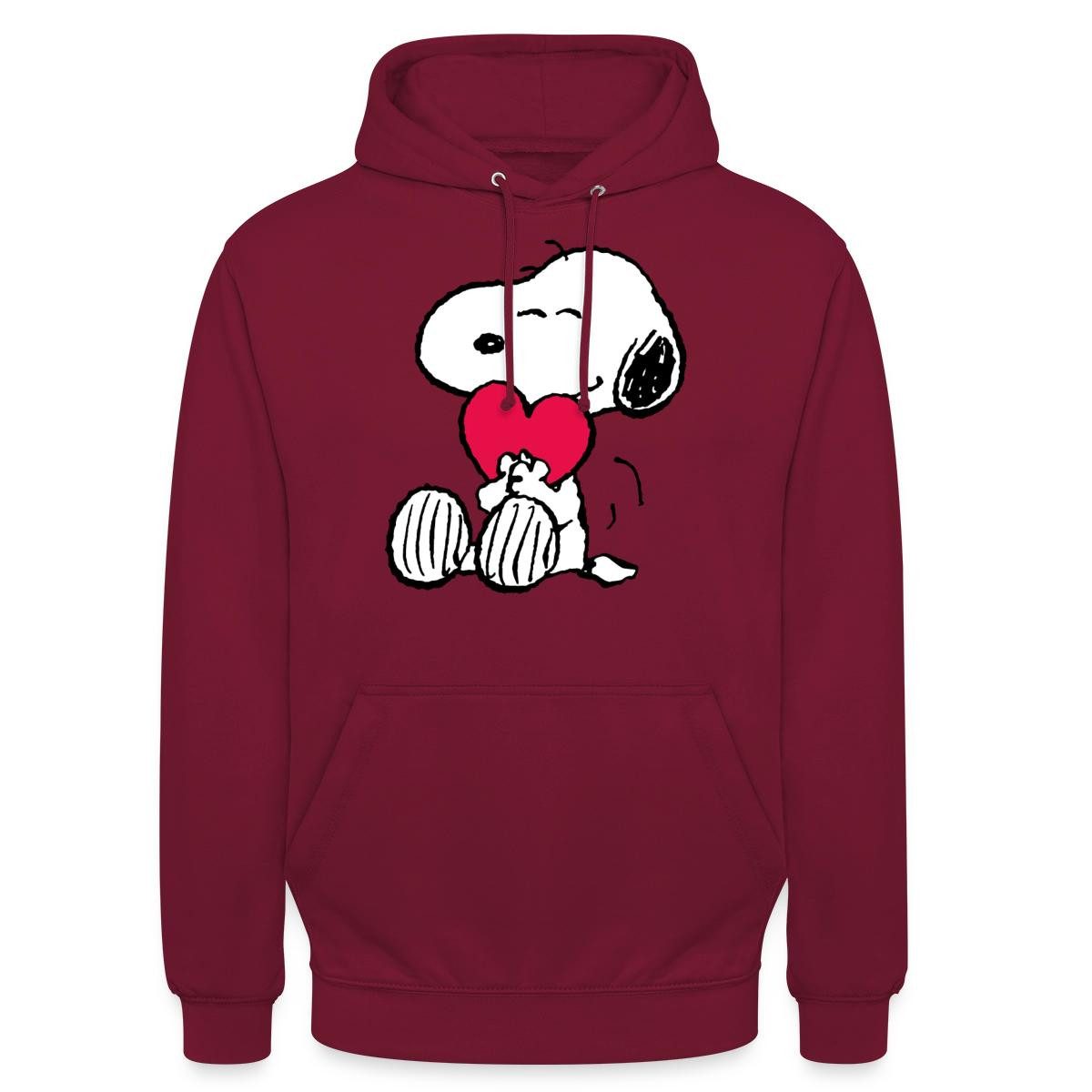 Spreadshirt Hoodie Peanuts Snoopy Herz Love Geschenk Unisex Hoodie (1-tlg)