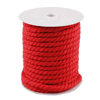 maDDma 19m Baumwollseil gedreht Seil, rot