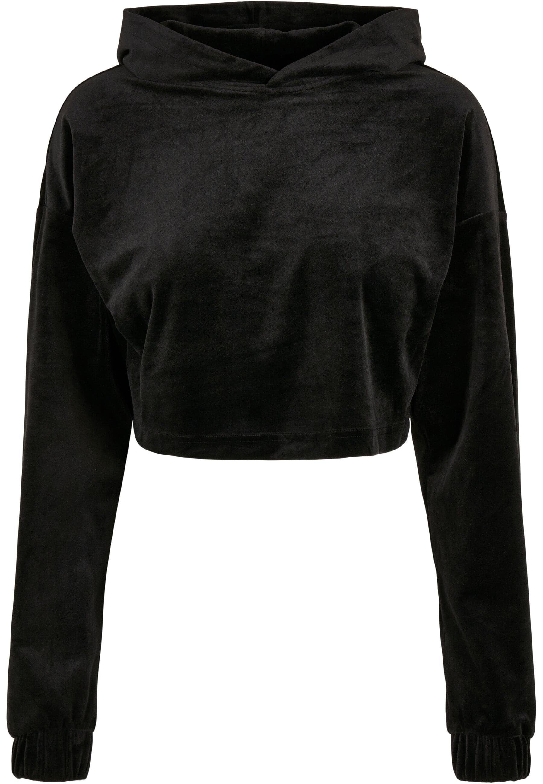 URBAN CLASSICS Kapuzenpullover Urban Classics Damen Ladies Cropped Velvet O günstig online kaufen
