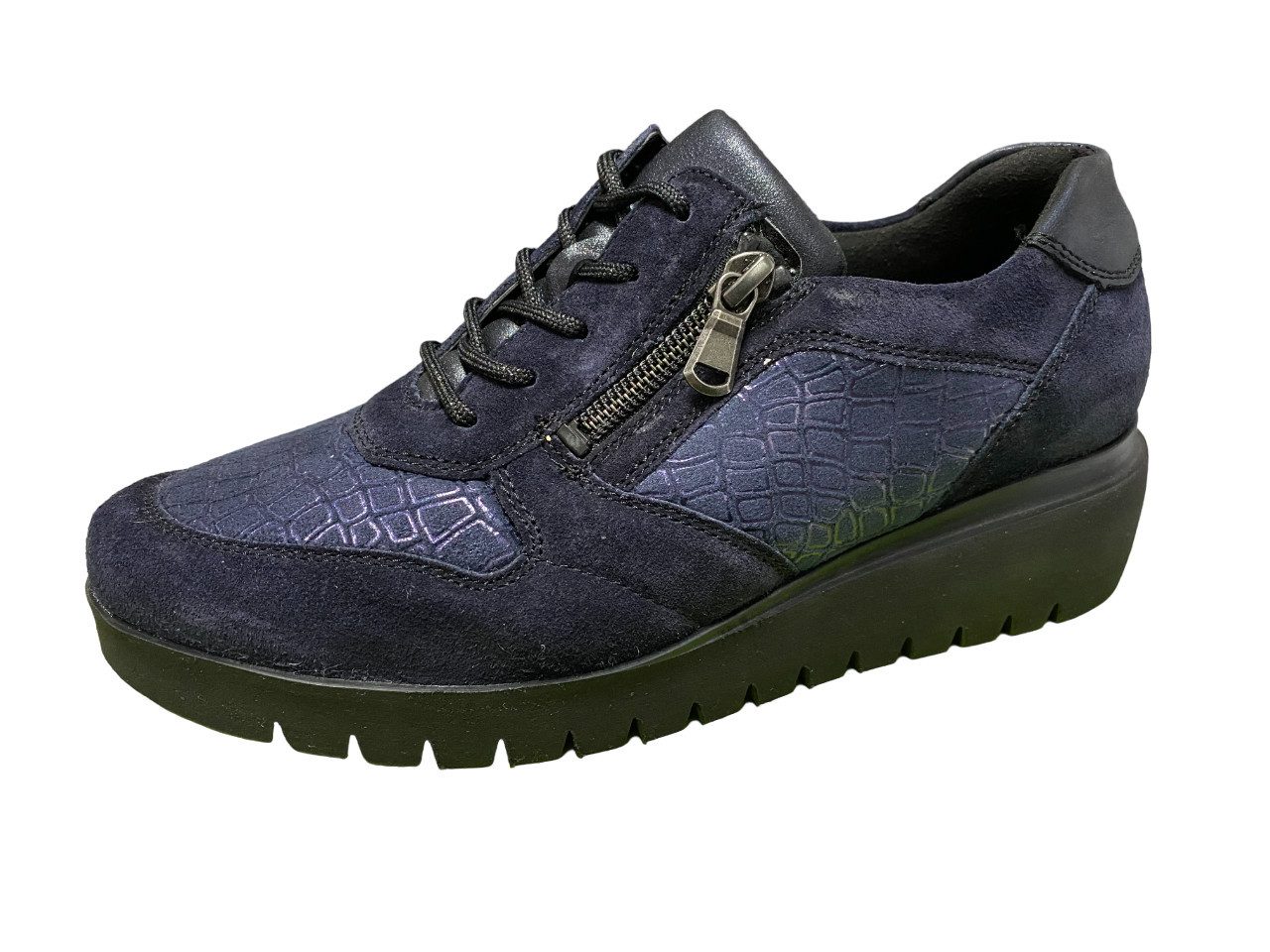 Waldläufer Waldläufer Damen Schnürschuh H-Florenz 711H01-311-519 notte marine Schnürschuh