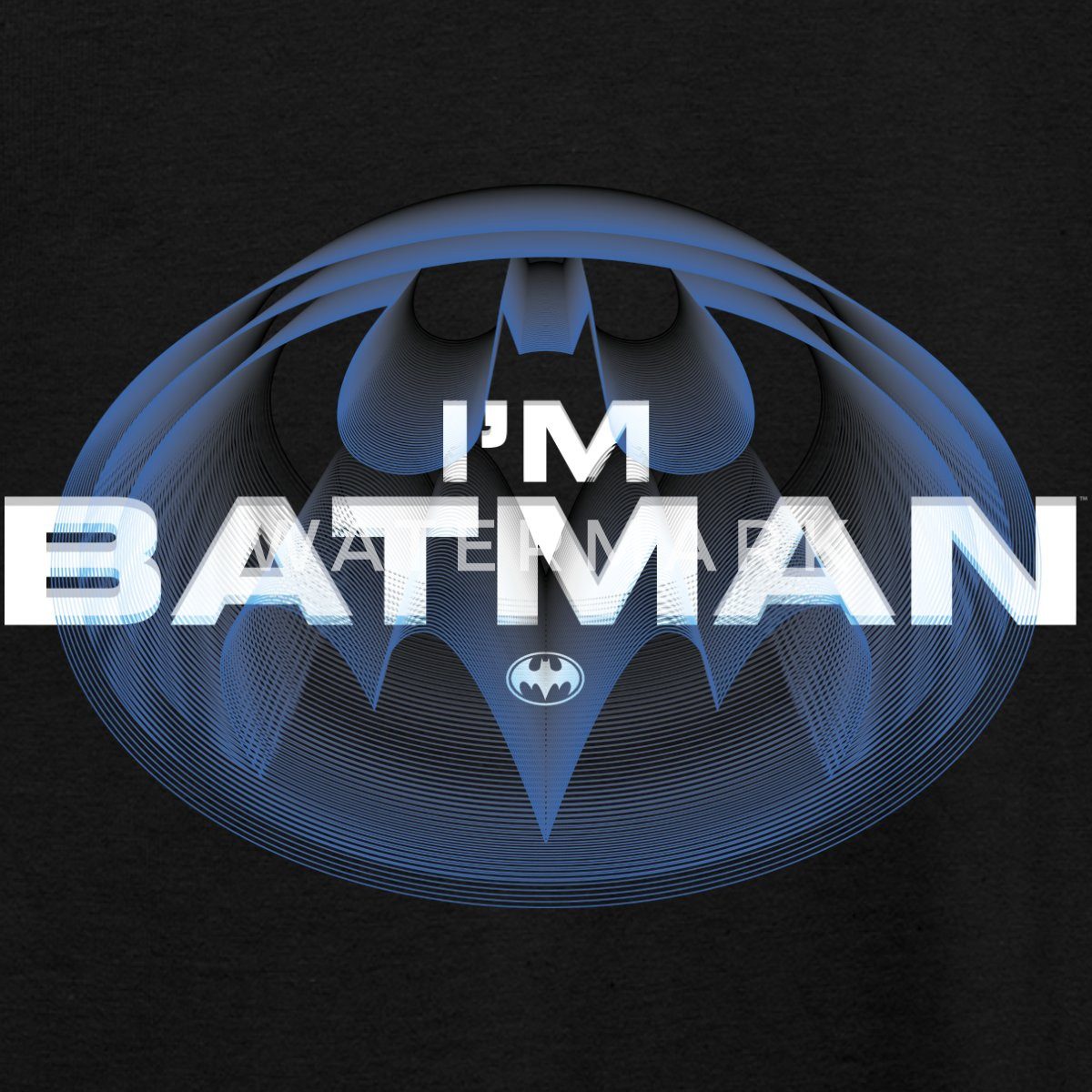 Spreadshirt T-Shirt The Flash I'm Batman Blaues Logo Kinder T-Shirt (1-tlg)
