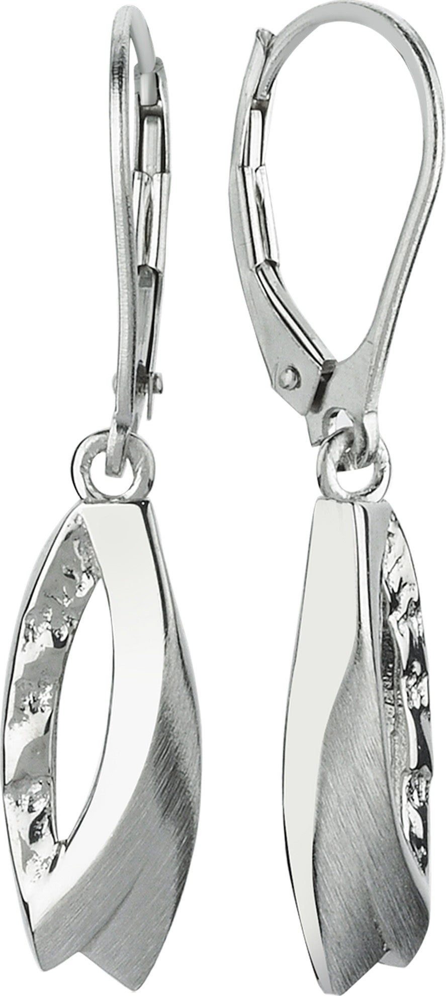 Balia Paar Ohrhänger Balia Damen Ohrringe matt-poliert Silber (Ohrhänger), Damen Ohrhänger Blätter aus 925 Sterling Silber, Farbe: silber