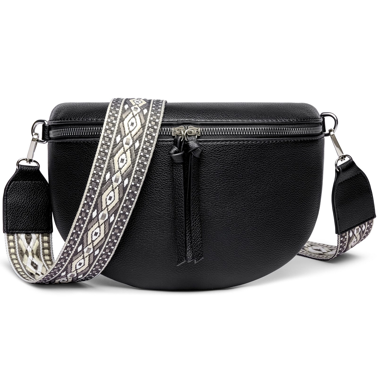 Fomax Bauchtasche aus Kunstleder, Damen Umhängetasche, mit Schulterriemen