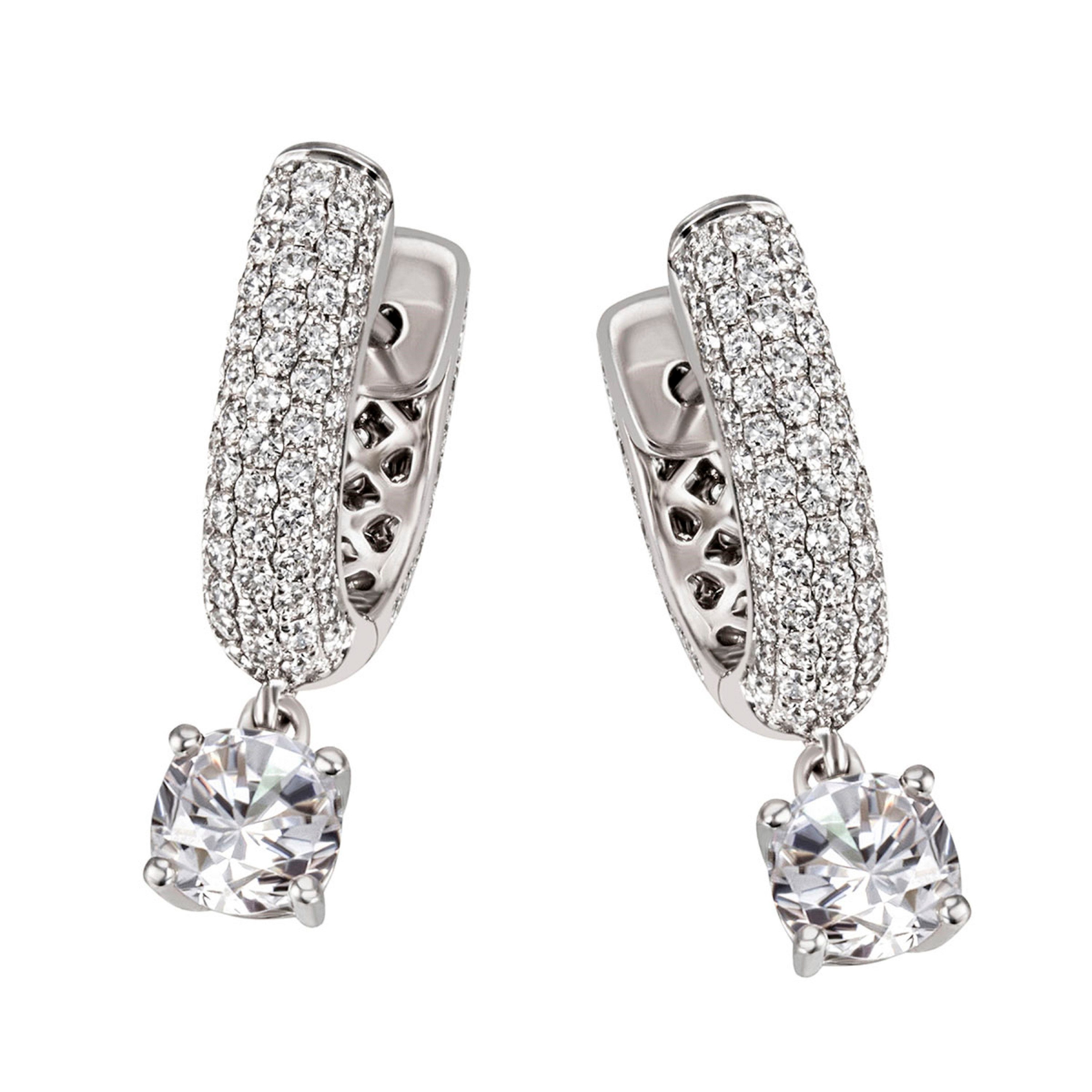 Firetti Paar Creolen Schmuck Geschenk Silber 925 Ohrschmuck Ohrringe, mit Zirkonia (synth)