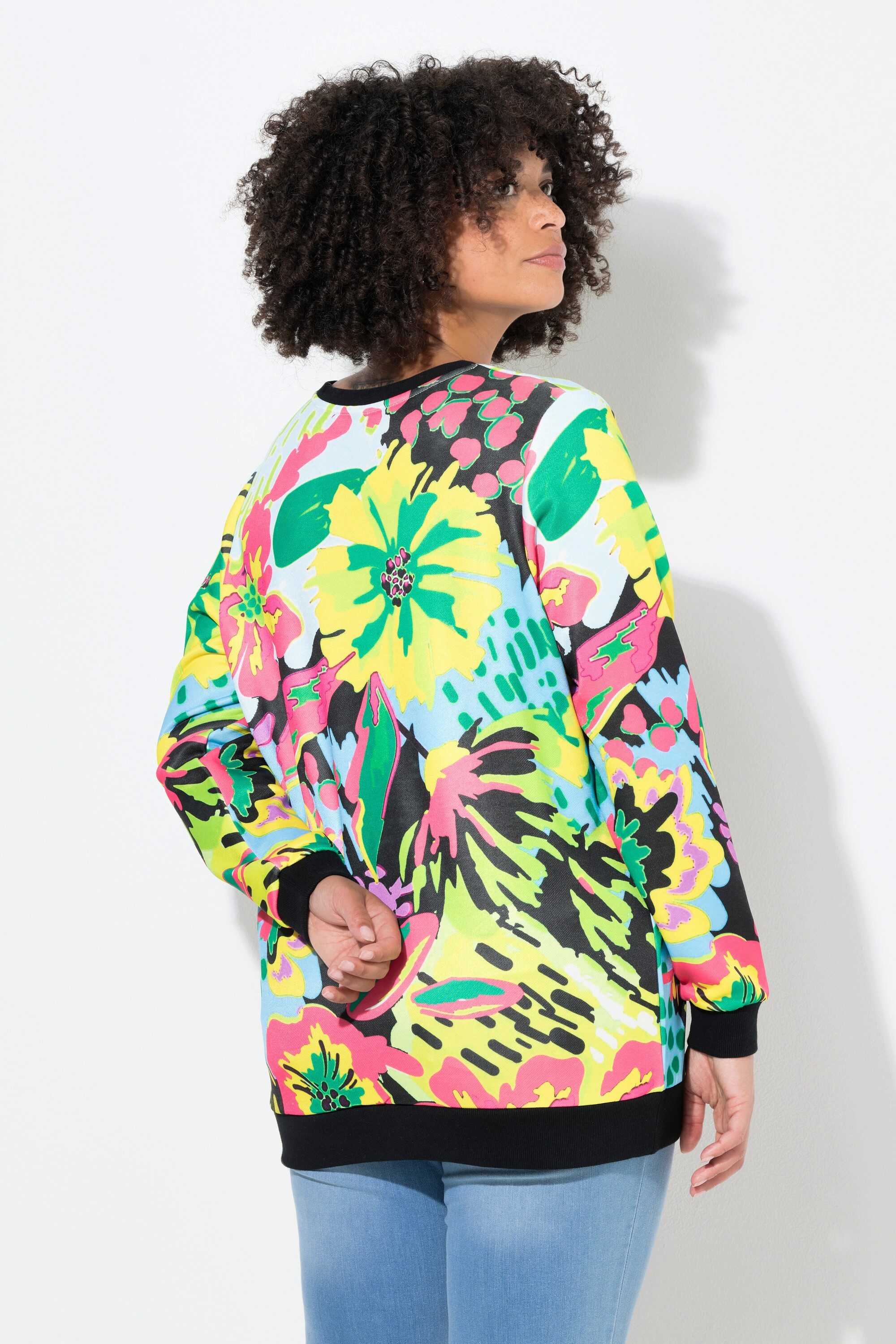 Angel of Style Sweatshirt Sweatshirt Blumenmuster – Bild 3 von 3