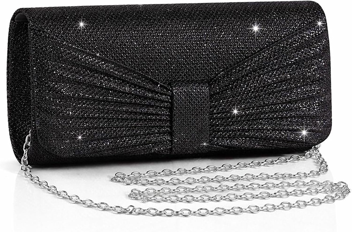 Zaewry Abendtasche Damen-Abendtasche, Handtasche für Hochzeit und Party, glänzende Abendtasche, Damen-Umhängetasche mit Kette