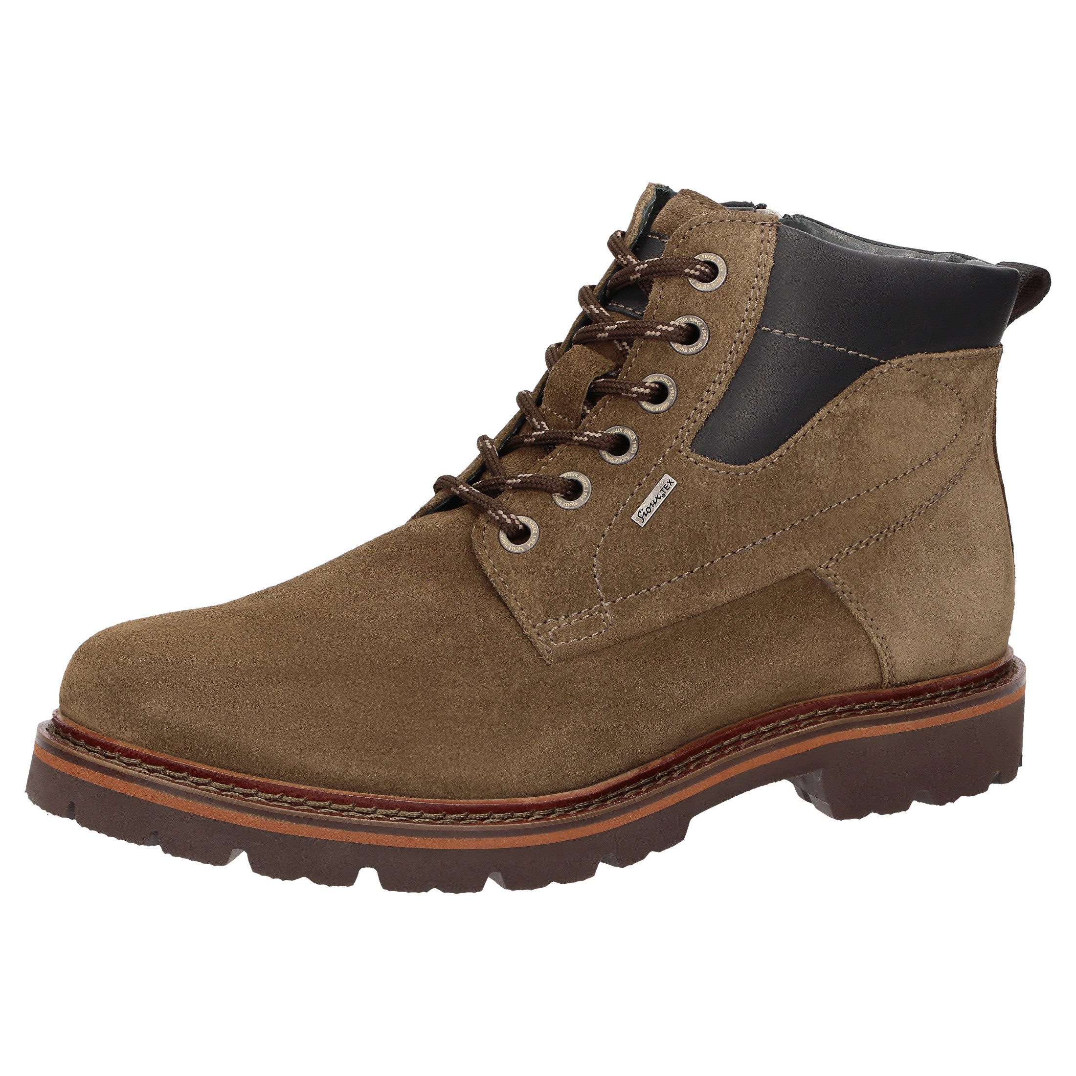 Bottines Homme Sioux Adalrik - En Cuir, Semelle Caoutchouc, Tige Cheville