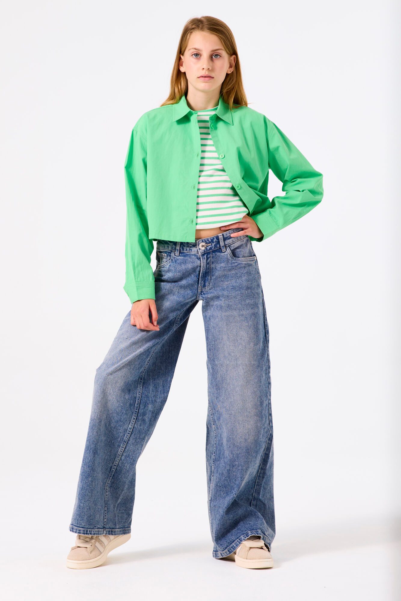 Garcia Weite Jeans mit schmalem Bund
