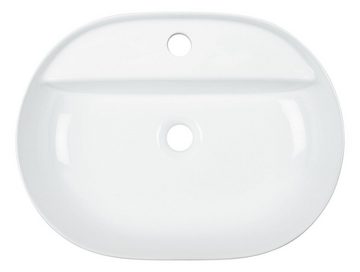 aquaSu Aufsatzwaschbecken »vaRila« (Aufsatz-Waschtisch, 1-St., Aufsatzwaschtisch), 51 cm, Keramik, Weiß, 561068