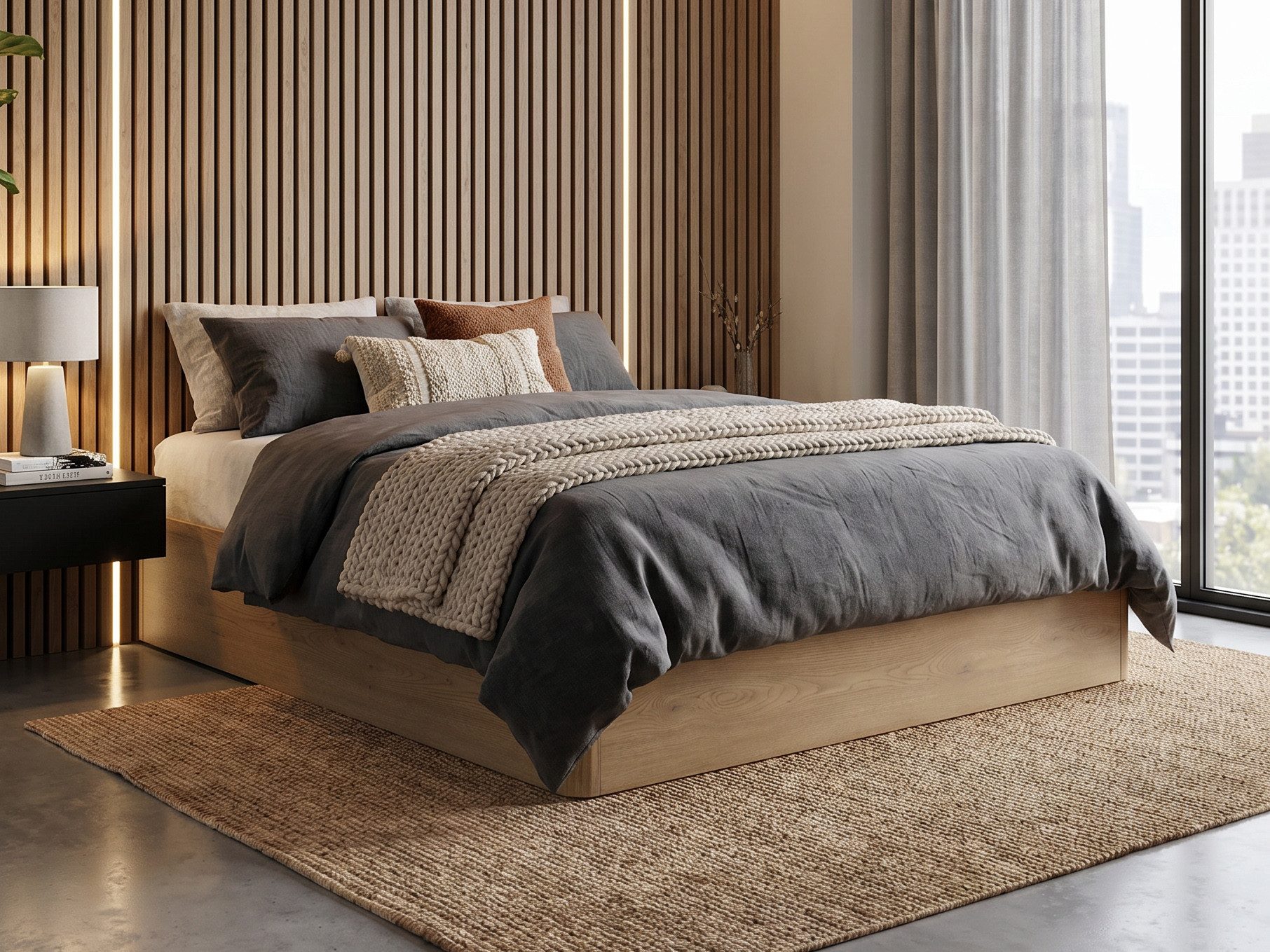 Beautysofa Bett SARA mit Bettkasten, Metallrahmen und Gasdruckfedern (Erhältlich in 3 Breiten: 140, 160 oder 180 cm, Dekor Eiche Cremona, stabile 22 mm Möbelplatte), mit oder ohne Matratze