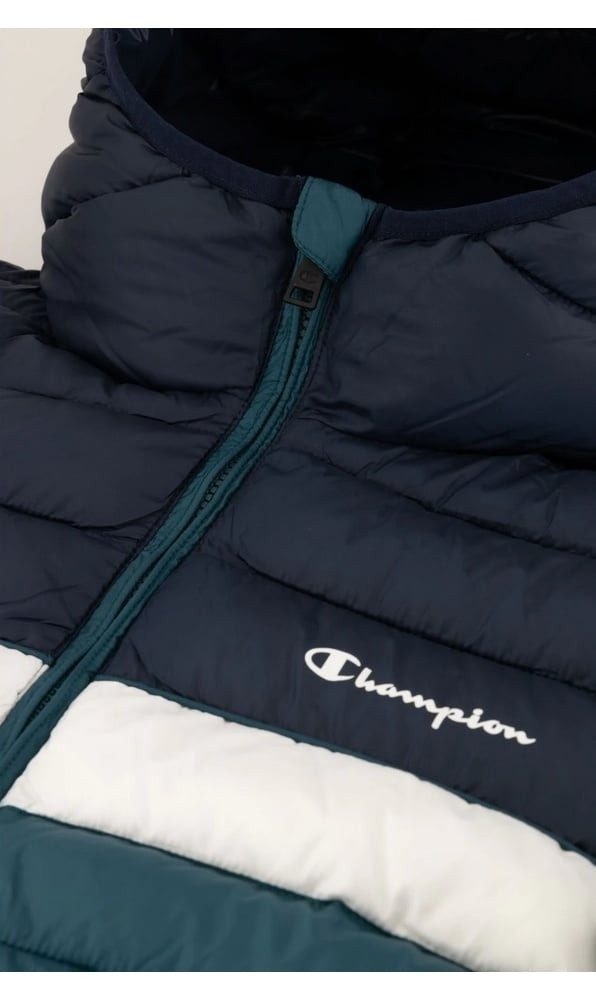 Champion Funktionsjacke Steppjacke - Stripe mit Kapuze (100% Polyester) - dunkelblau Herren