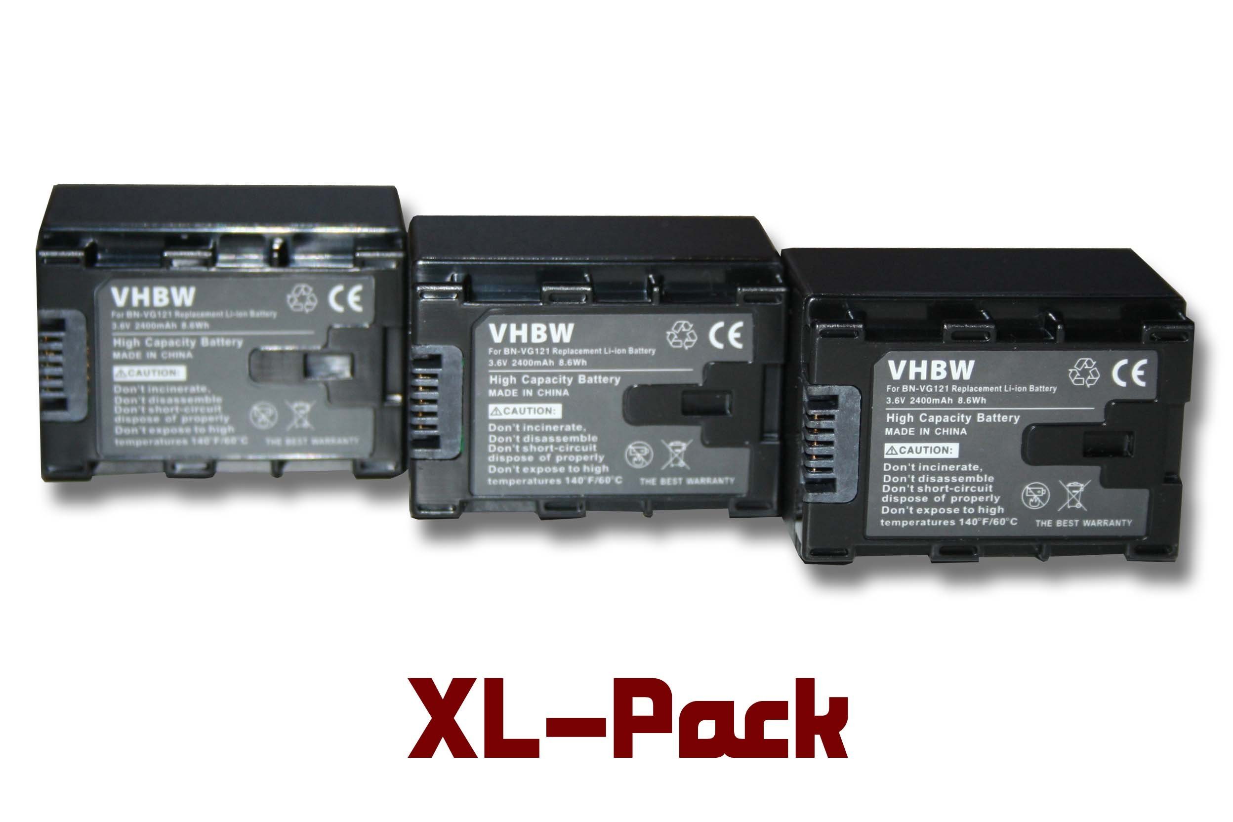 vhbw kompatibel JVC mAh Kamera-Akku (3,6 2400 GZ-HD750, mit Li-Ion V) GZ-HM300BU, GZ-HM30 GZ-HM300, GZ-HD760