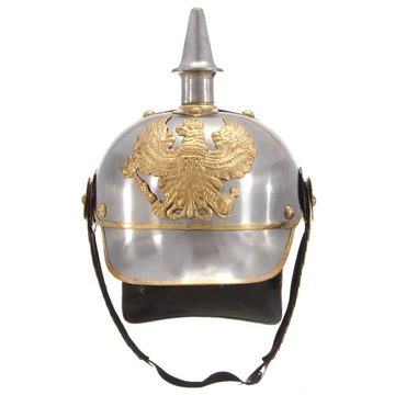 vidaXL Ritter-Kostüm Deutscher Preußischer Helm Antik Replik LARP Silbern Stahl