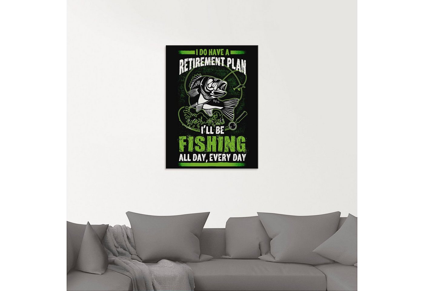 Artland Glasbild »Witziges Bild für Angler«, Humor (1 Stück)-kaufen