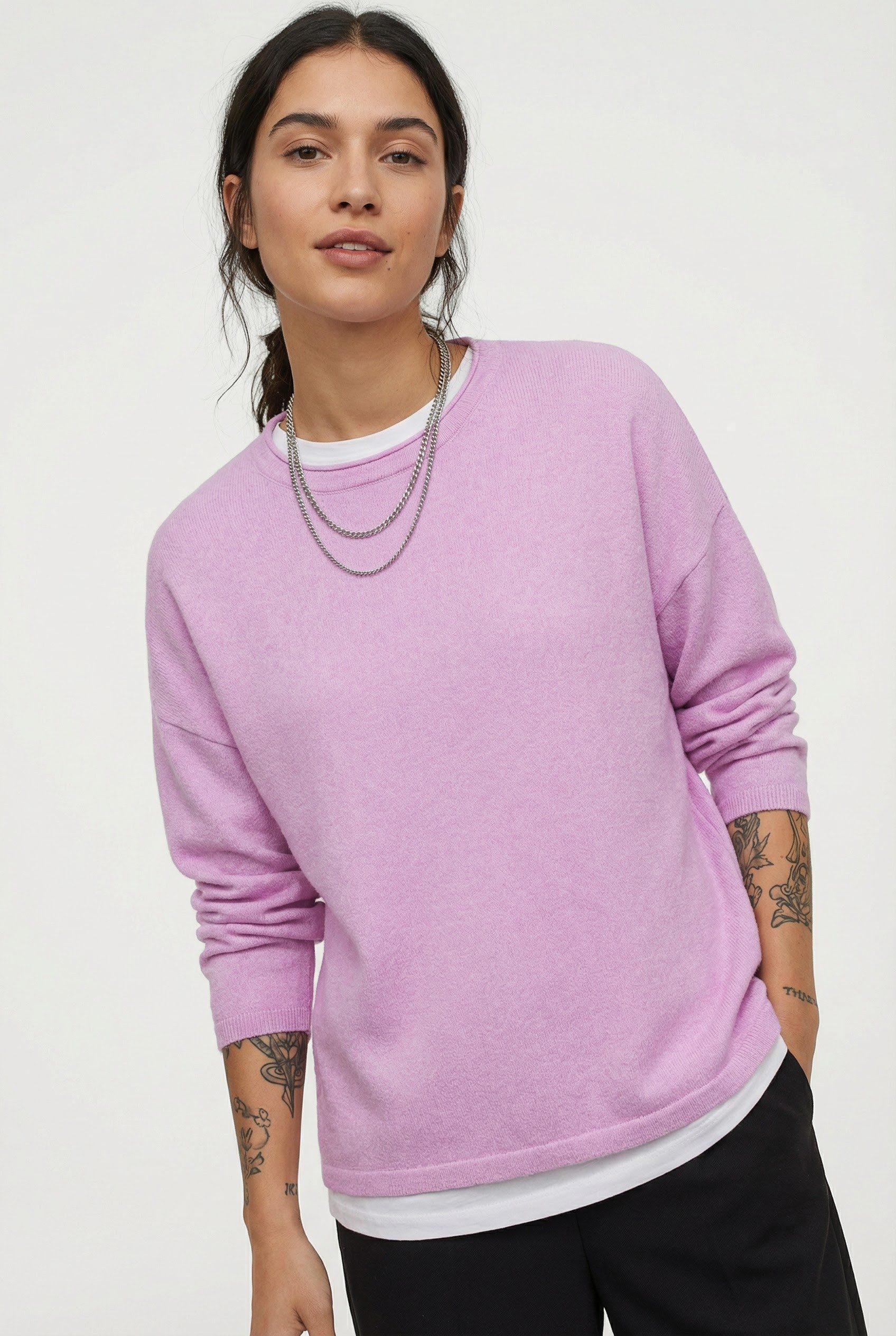 ONLY Strickpullover ONLLOYAL AMALIO LIFE LS O-NECK KNT NOOS Materialmix günstig online kaufen