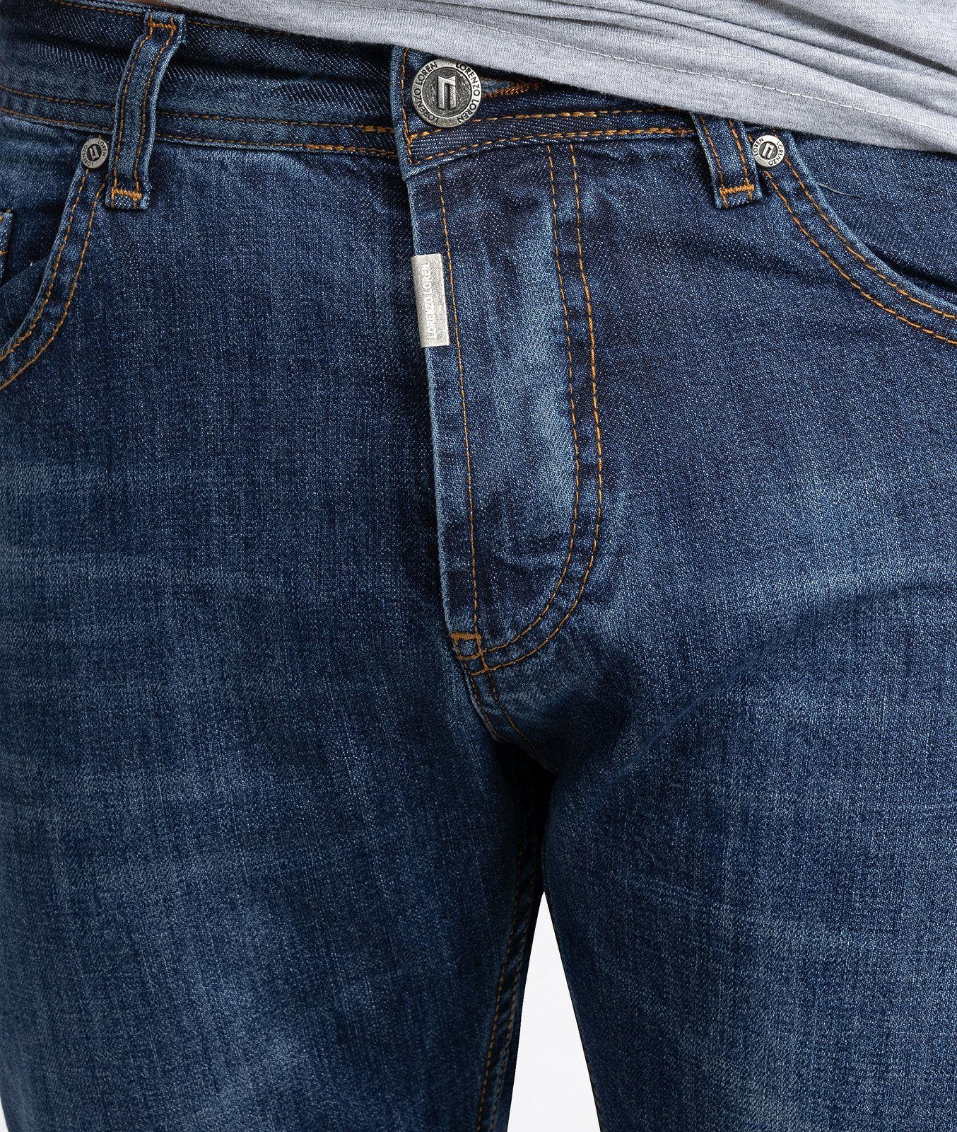 Straight-Jeans Herren Jeans Regular Fit Blau LL-324