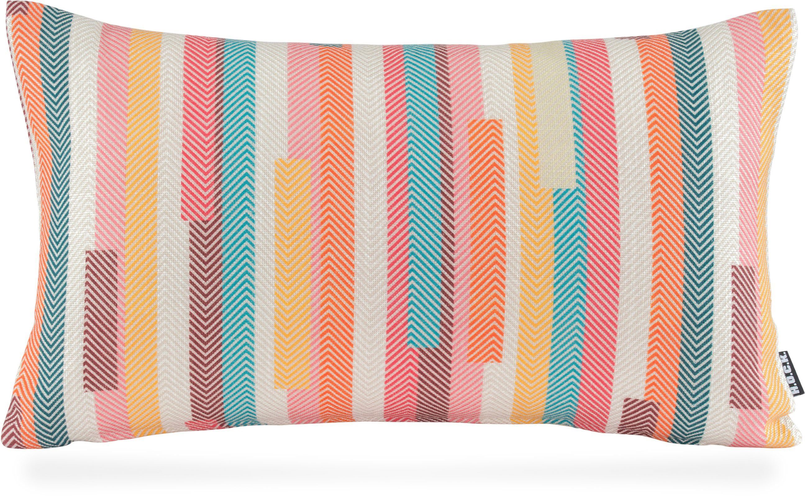 H.O.C.K. Dekokissen Espen, Streifen, gemustert, inkl. Füllung, Bezug mit Reißverschluss abnehmbar