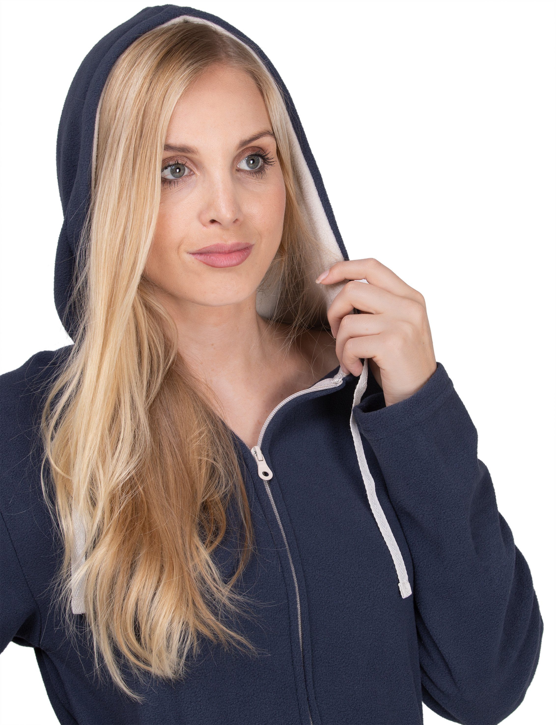 Fleece rauch-blau aus Hausanzug SLOUCHER wärmenden Hausanzug Damen