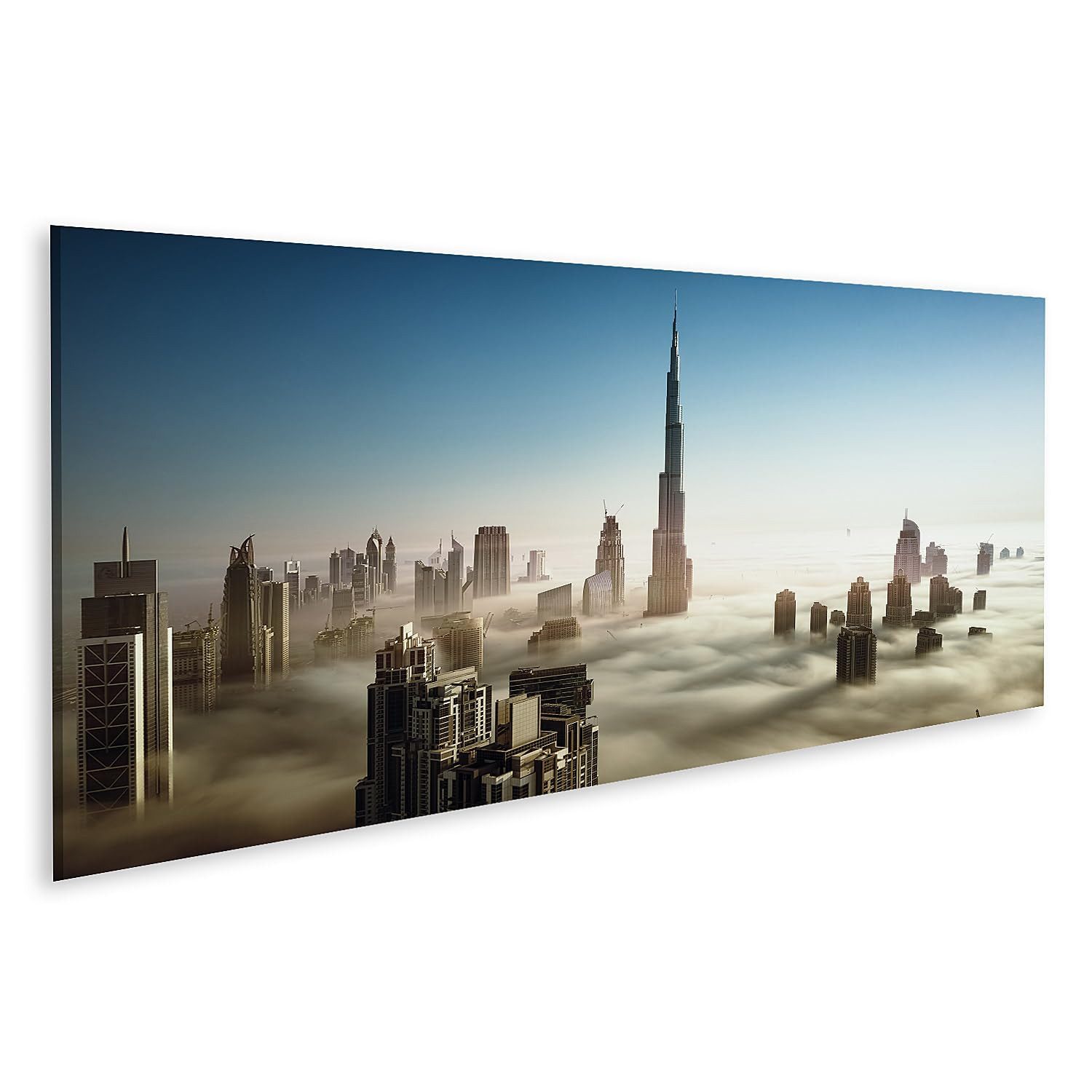 islandburner Leinwandbild Dubai stadtansicht Nebel luftaufnahmeVereinigten arabischen emirate