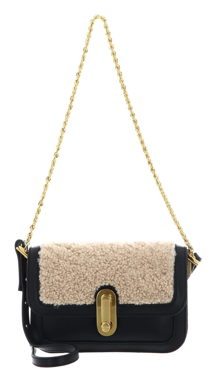 Ted Baker Umhängetasche Twist Lock Detail Shearling Shoulder Bag, aus echtem Leder