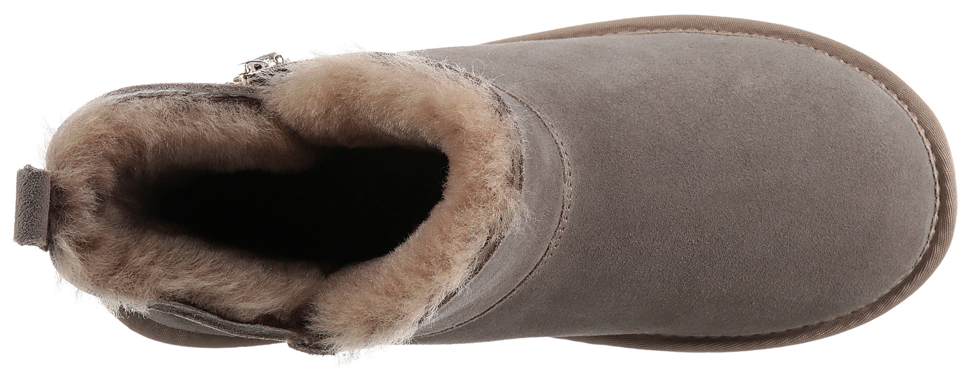 Ara ALASKA Short Zip Winterboots Stiefel aus echtem Lammfell mit Reißverschluss, G-Weite (weit)