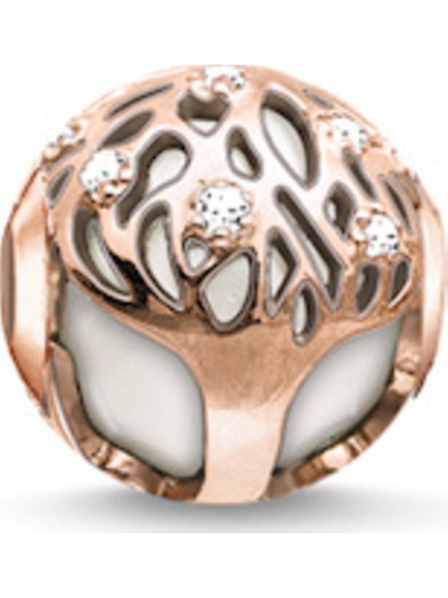 THOMAS SABO Kettenanhänger Thomas Sabo Damen-Charm 925er Silber Jade