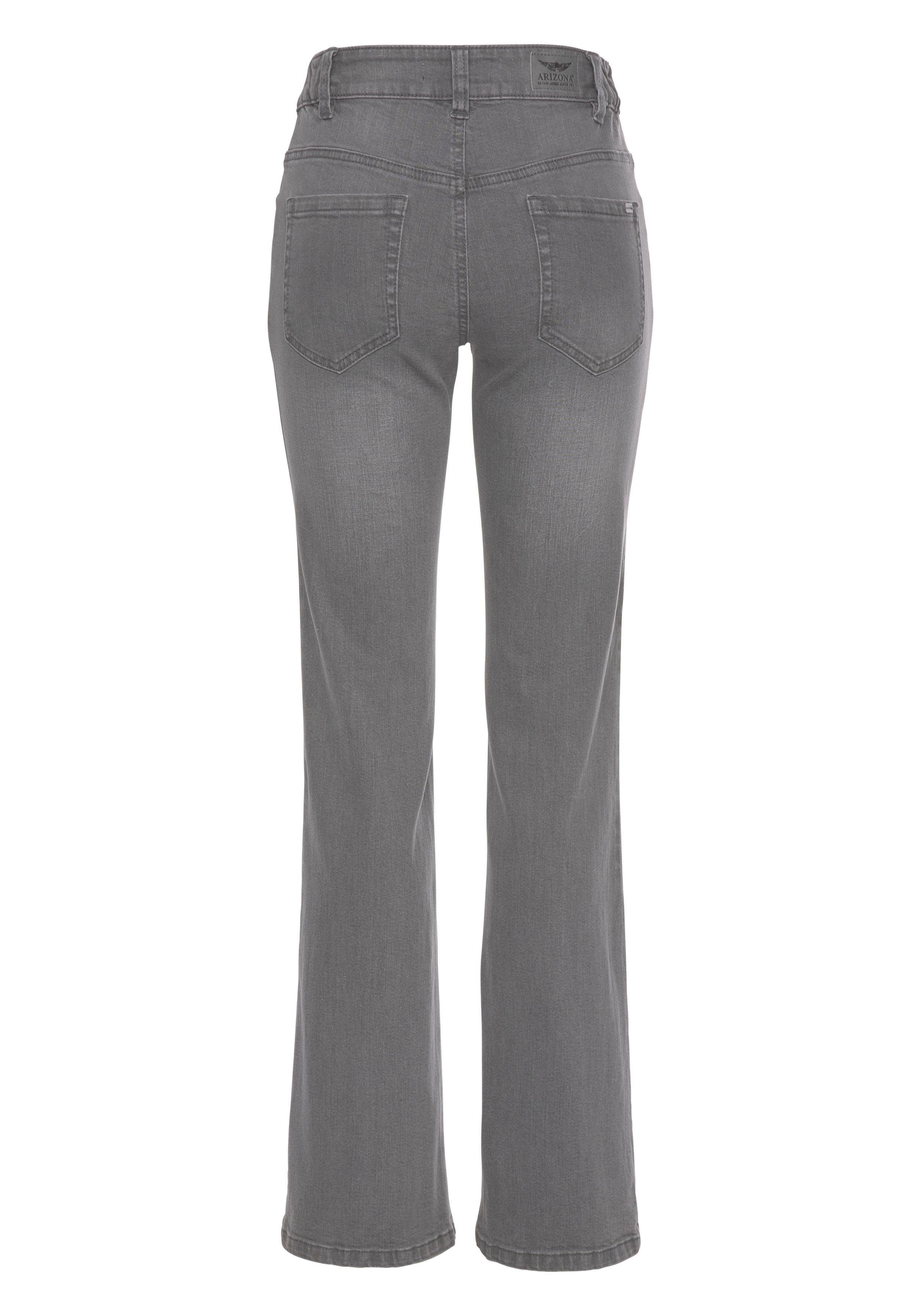 mit Arizona Bootcut-Jeans seitlichem High Gummizugeinsatz Bund Waist grey-used