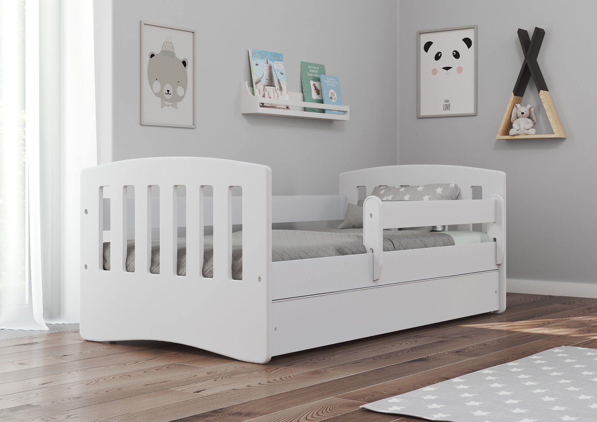 Kinderbett Classic 80x140cm 80x160cm 80x180cm