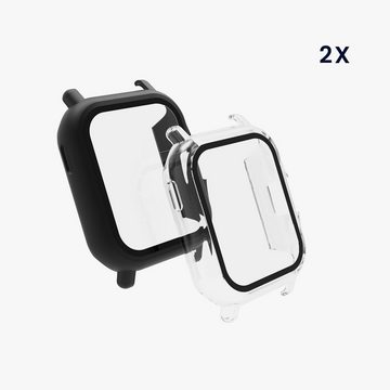 kwmobile Smartwatch-Hülle 2x Hülle für Huami Amazfit GTS 2, Fullbody Fitnesstracker Glas Cover Case Schutzhülle Set